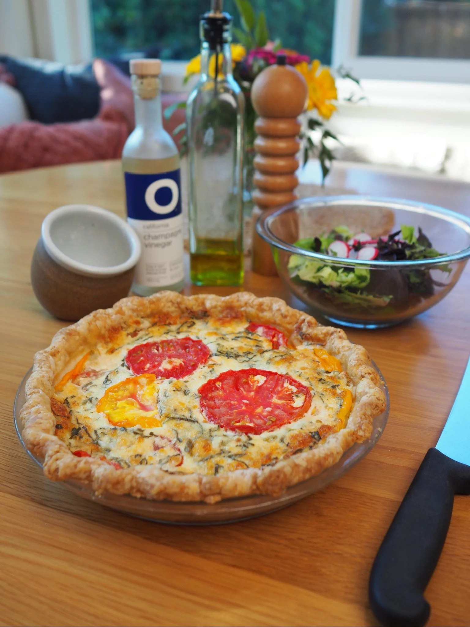 Tomato Pie with Side Salad