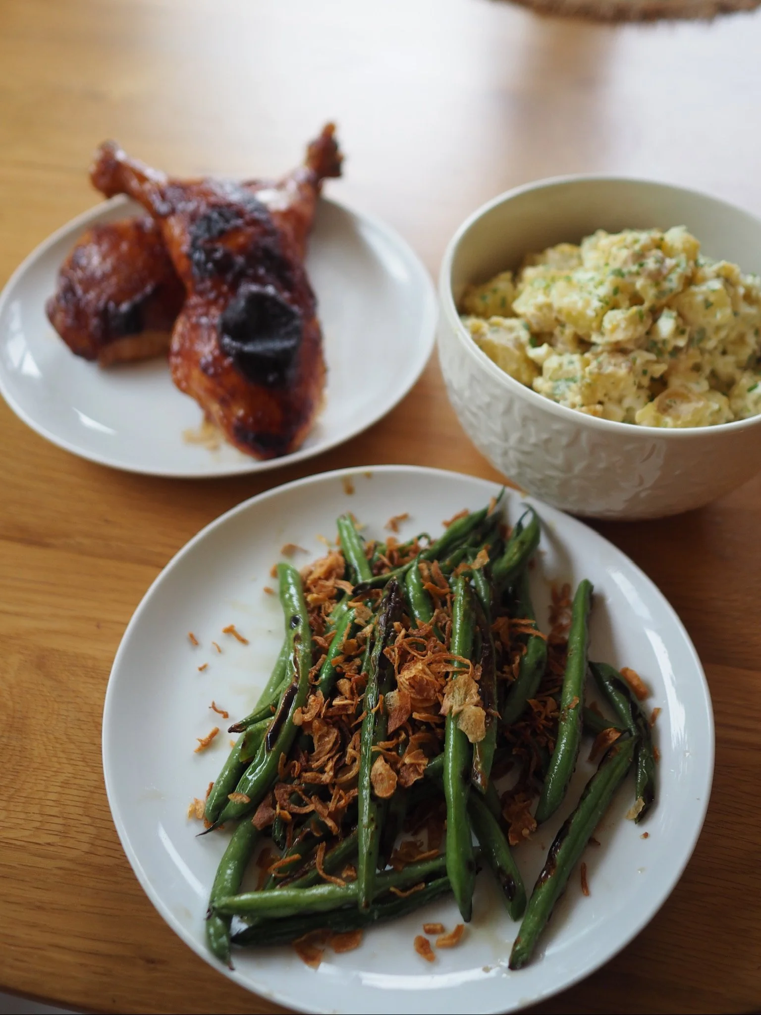 BBQ Chicken, Potato Salad &amp; Green Beans
