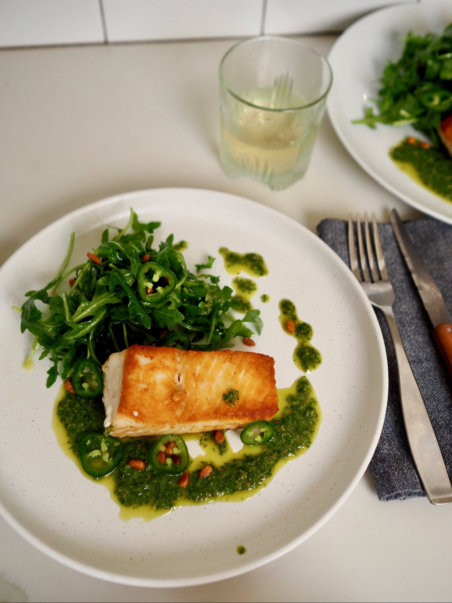 Halibut with Herbs &amp; Preserved Lemon