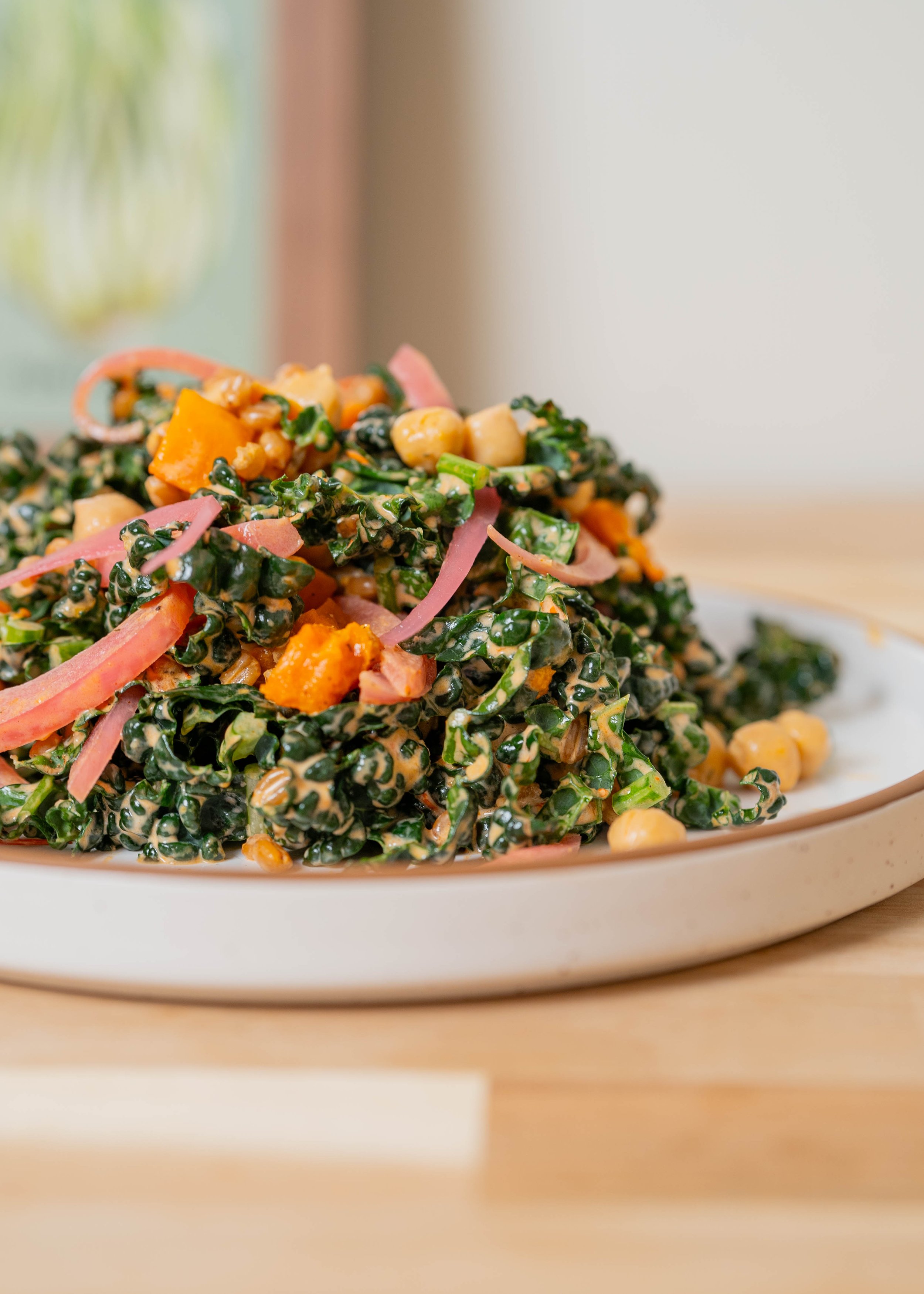 Moroccan Kale &amp; Chickpea Salad