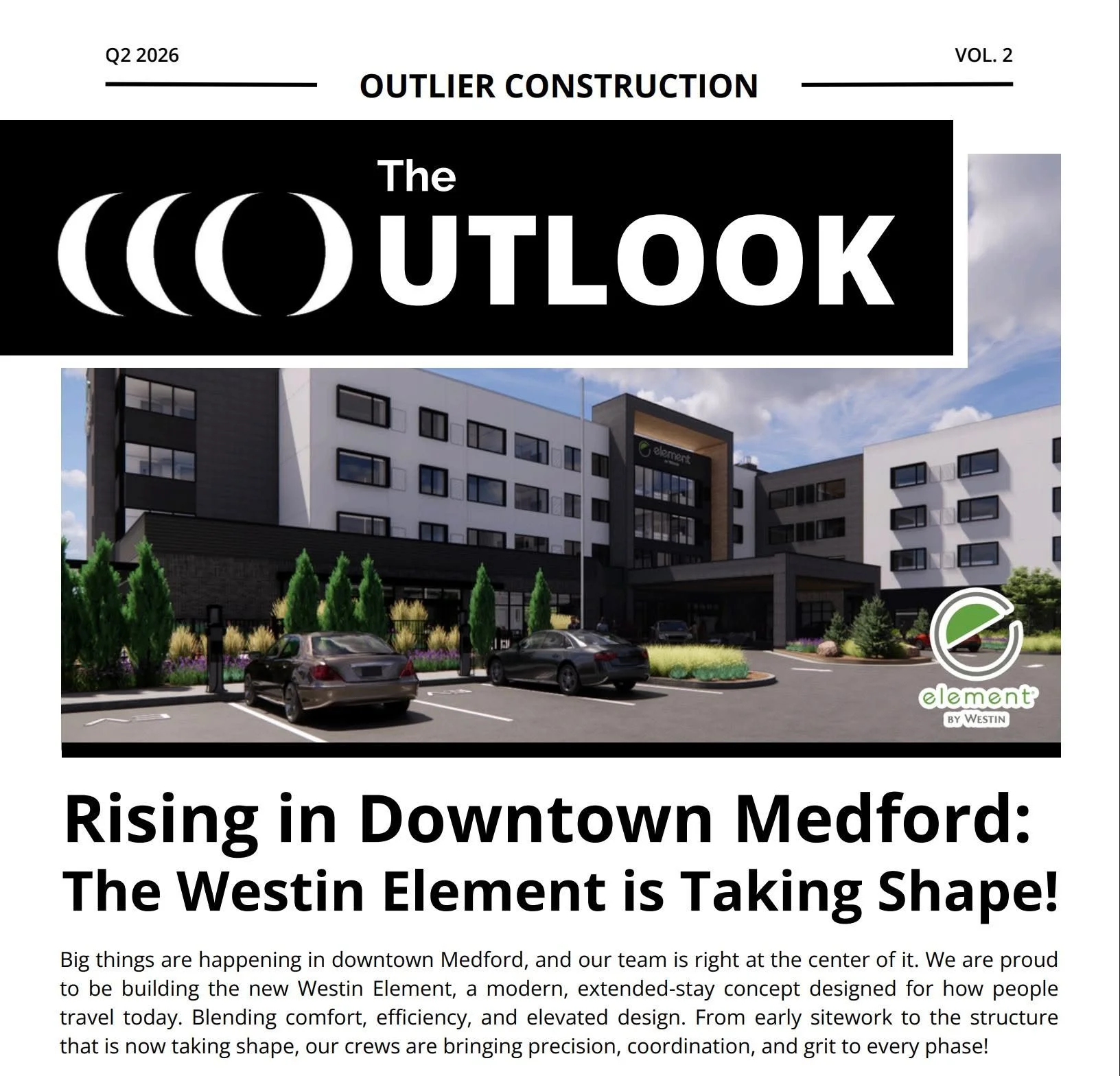 From progress at The Westin Element to new pickleball courts, team highlights, and a Top 100 Green Workplaces win, there&rsquo;s a lot to be proud of this quarter. You&rsquo;ll also find new faces, a safety committee kickoff, market insights, and key