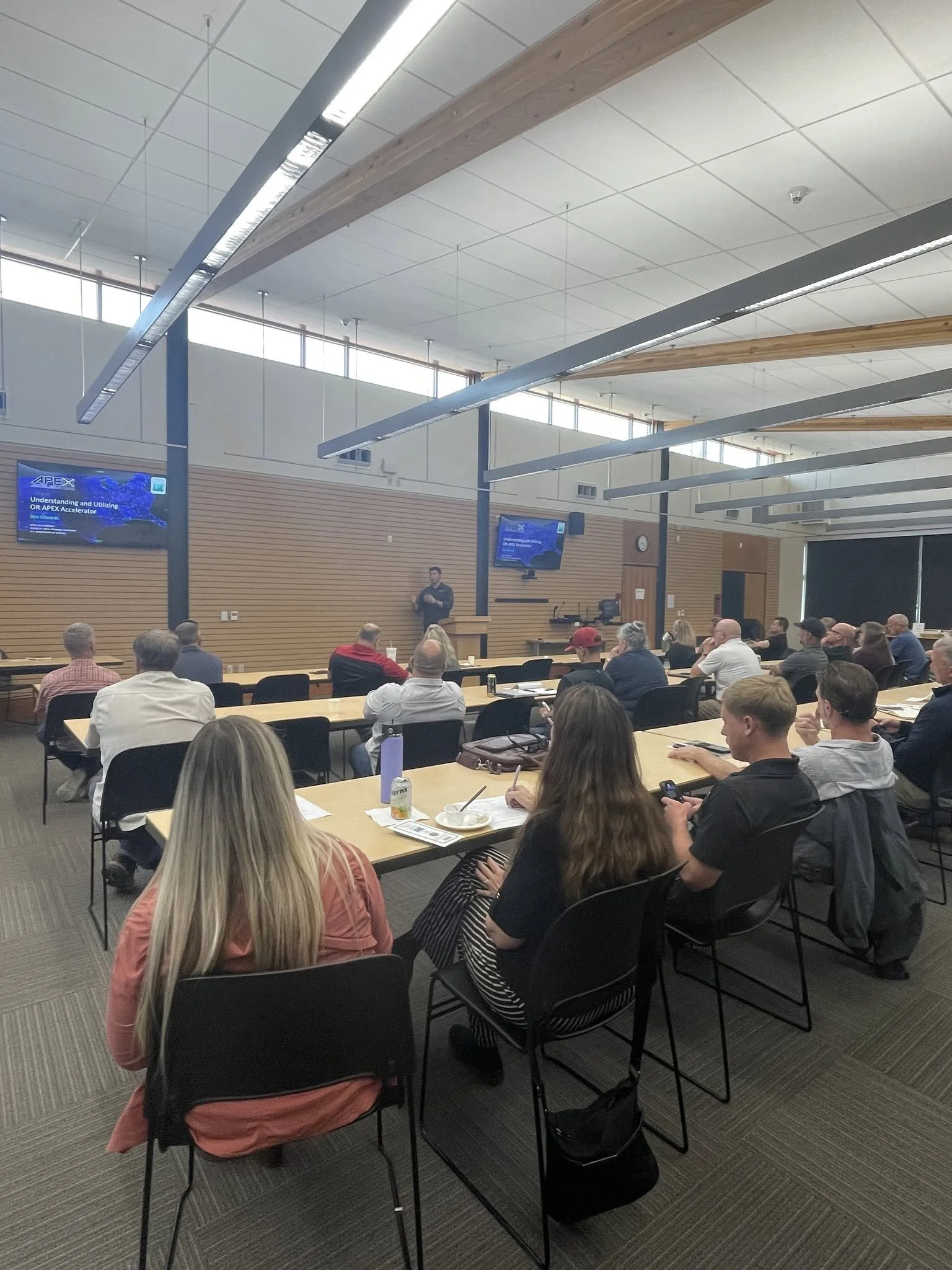 Outlier Project Manager, Ryan De Mello, shares guidance on government contracting opportunities at Klamath County Chamber of Commerce.