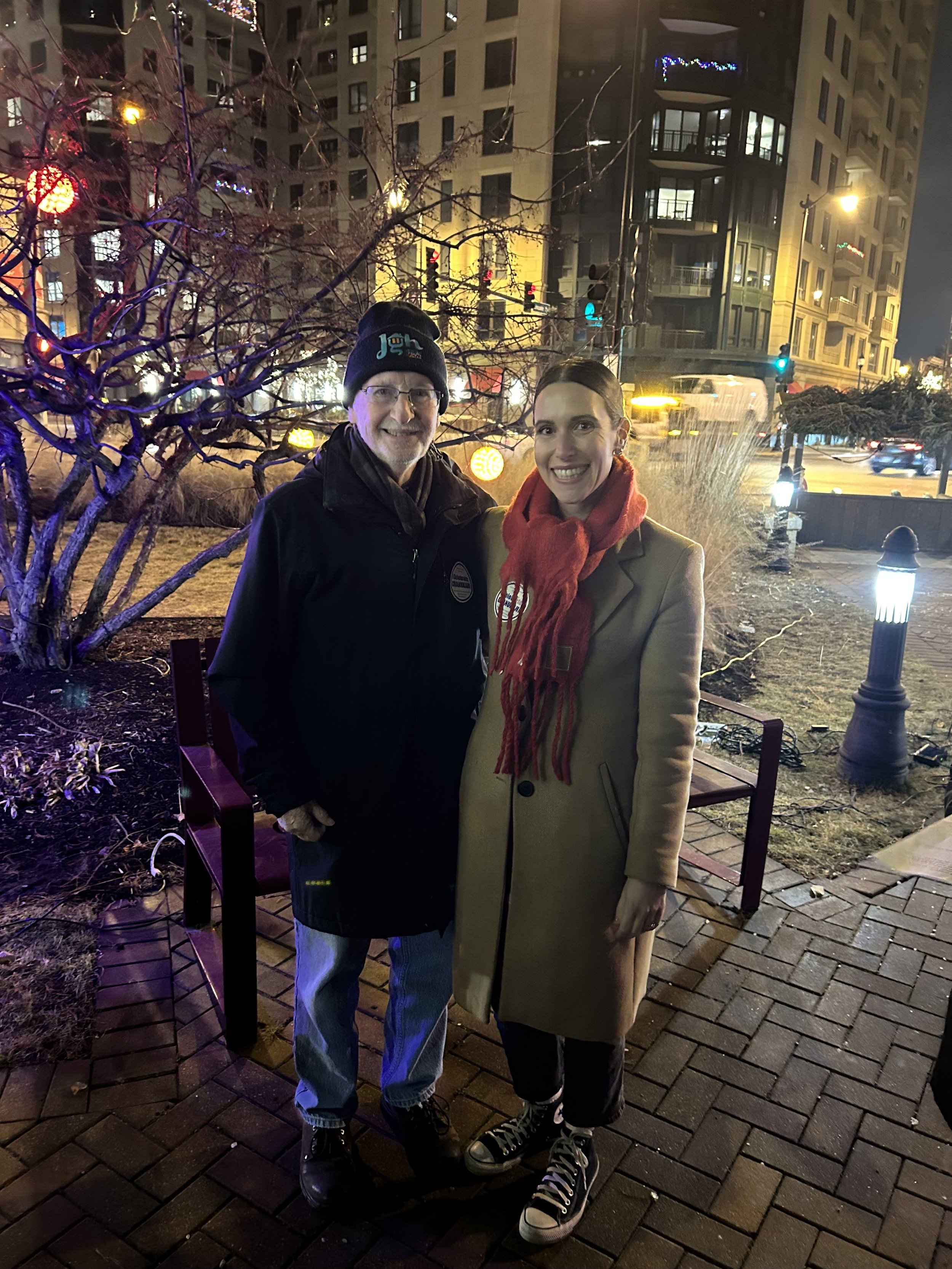 Annie with Mayor Van Dusen