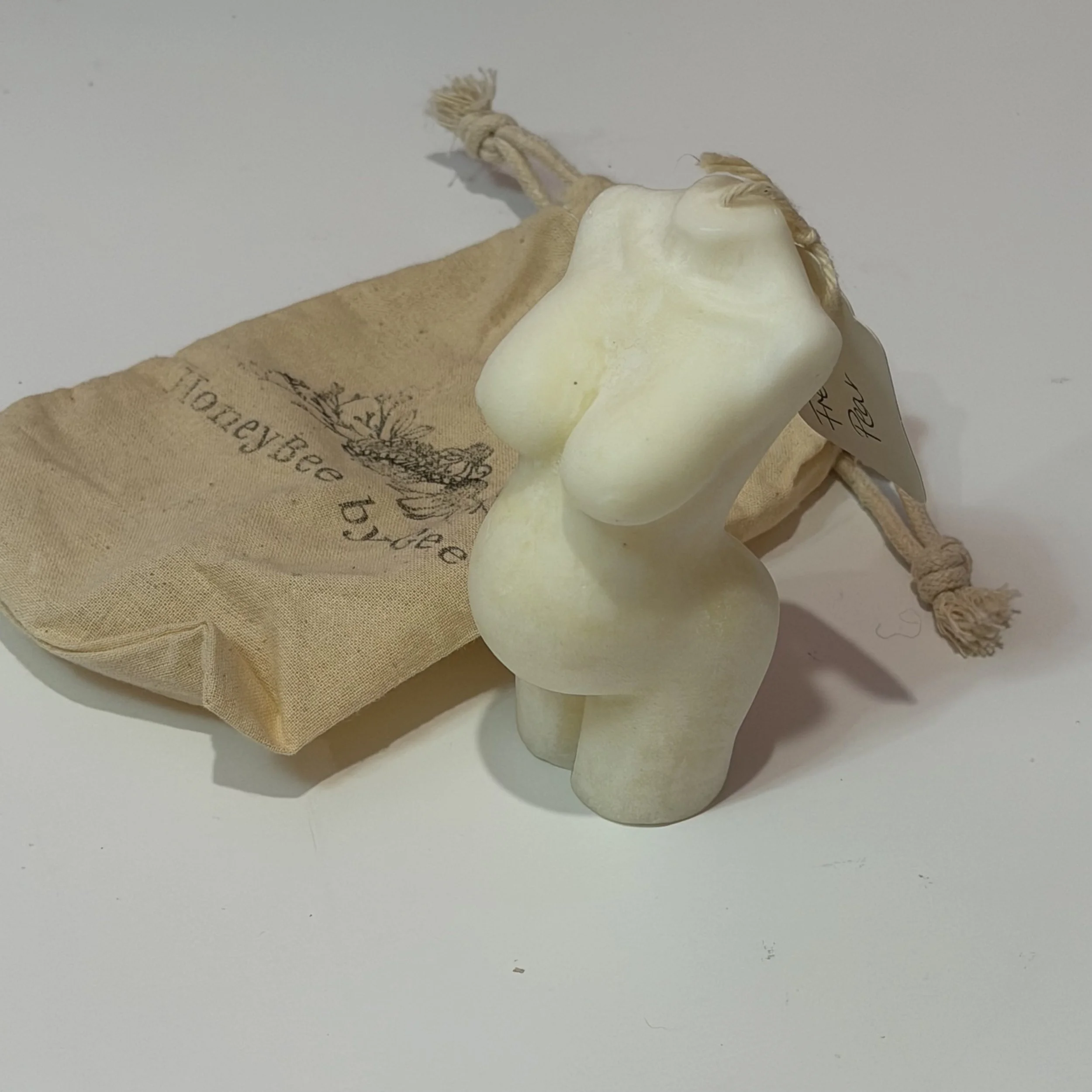 Pregnant torso soy candle