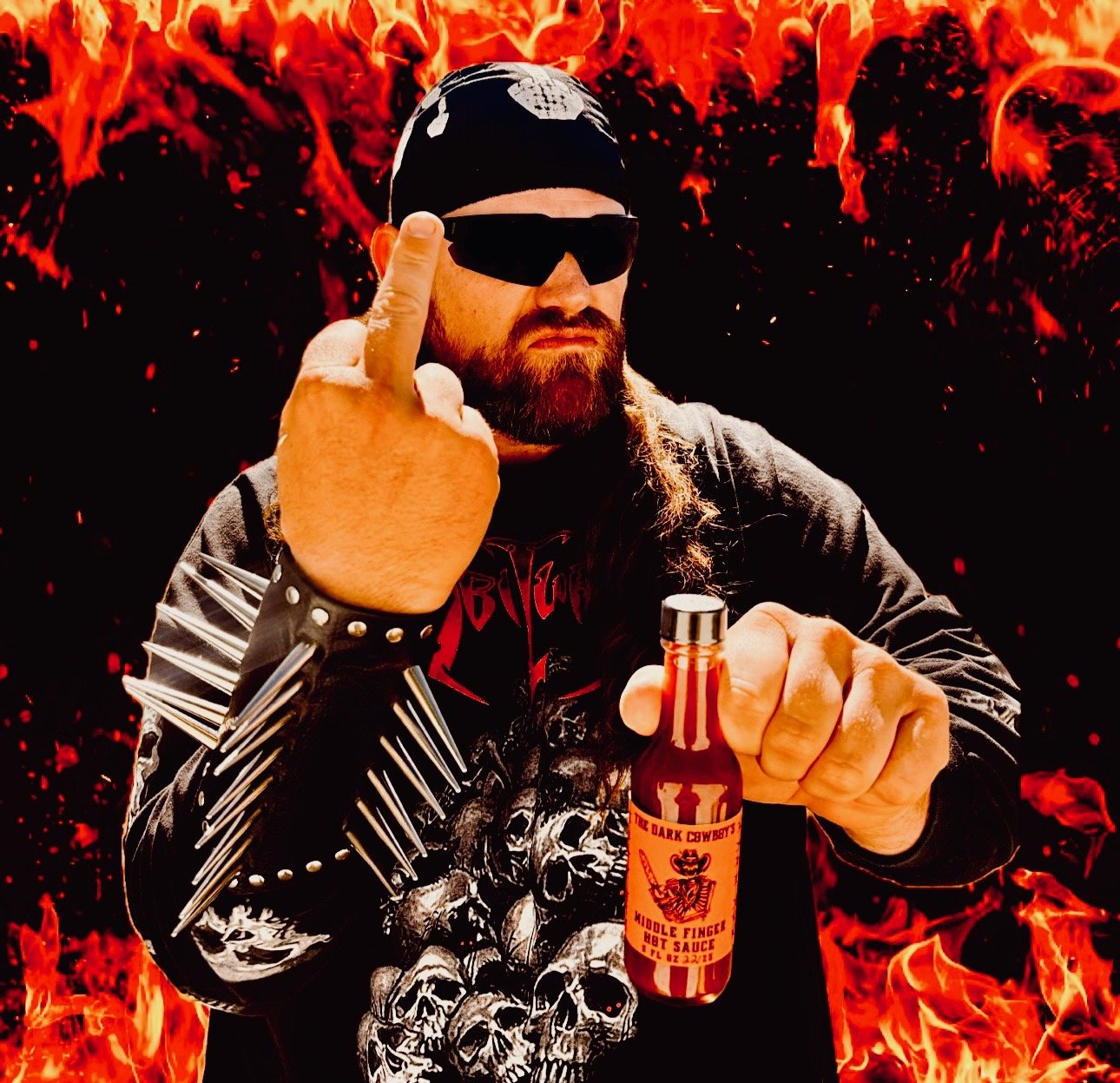 MIDDLE FINGER HOT SAUCE X THE DARK COWBOY