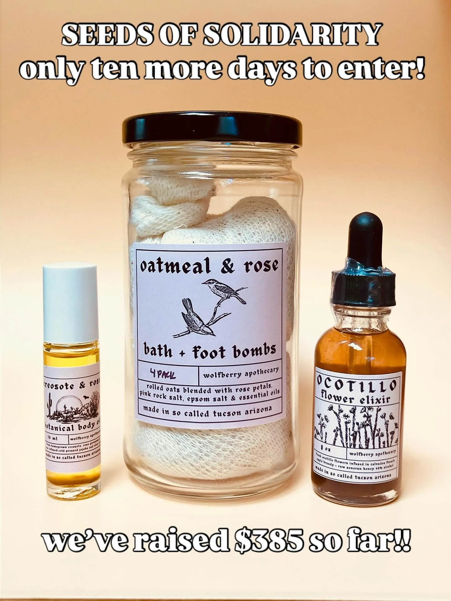 WE HAVE RAISED $385 SO FAR! HELP US REACH OUR $500 GOAL THIS MONTH?

honored to join @guelph4palestine in efforts to fundraise in solidarity with revive gaza farmlands &amp; we must plant sudan 🤲🏼

in our raffle, participants will have a chance to 