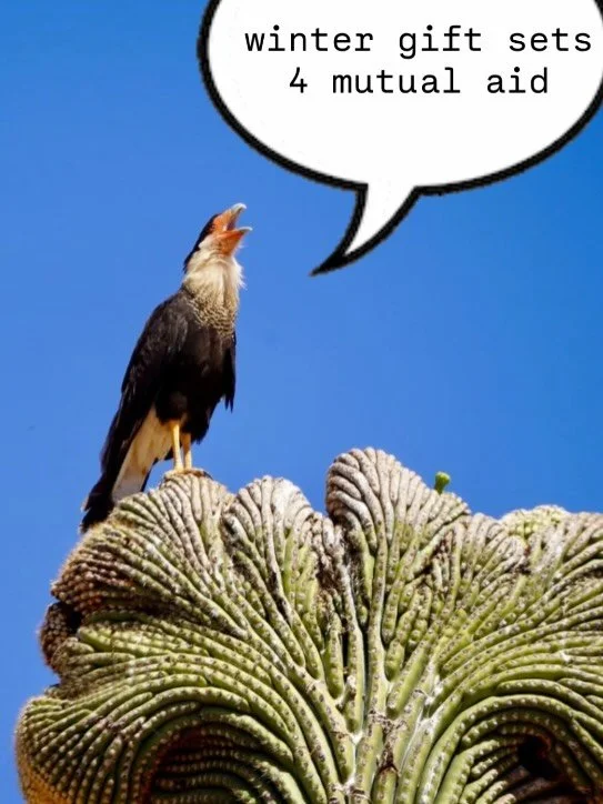 WINTER GIFT SETS 4 MUTUAL AID 💐

just dropped some limited addition gift sets on the website / proceeds of sales from each set will be split with three local community members who are actively fundraising for important, time sensitive personal cause