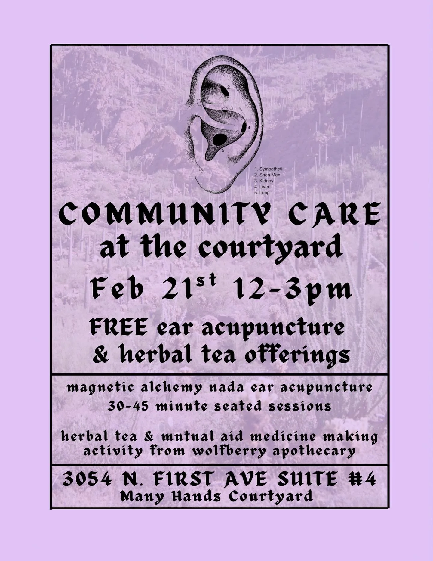 💐💐 SAVE THE DATE 💐💐
upcoming FREE community care offering 

come join us for a little respite from 12-3pm saturday February 21st during apothecary open hours 💐

@magneticalchemyy will be set up outdoors on our private covered porch to offer free