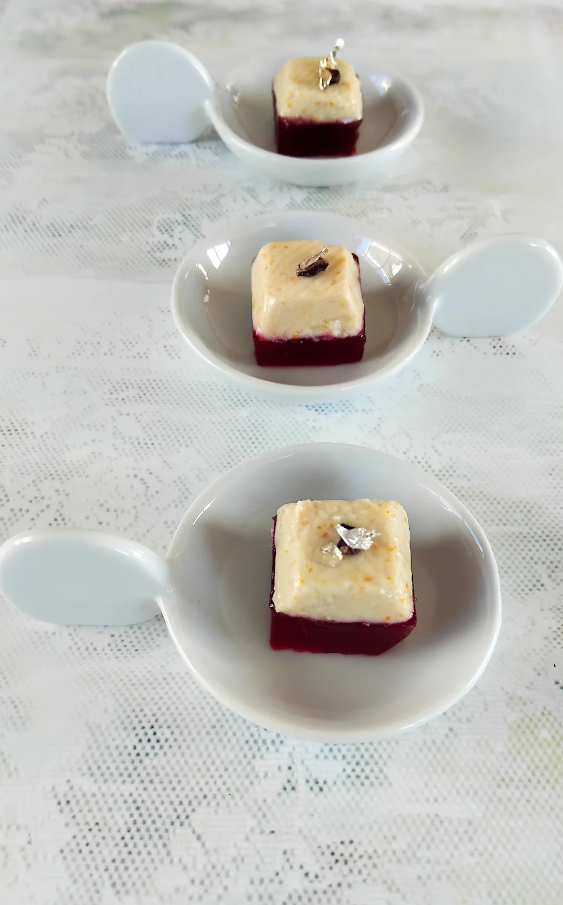 Tauranga Dessert Catering Hibiscus Jelly with Orange Mousse