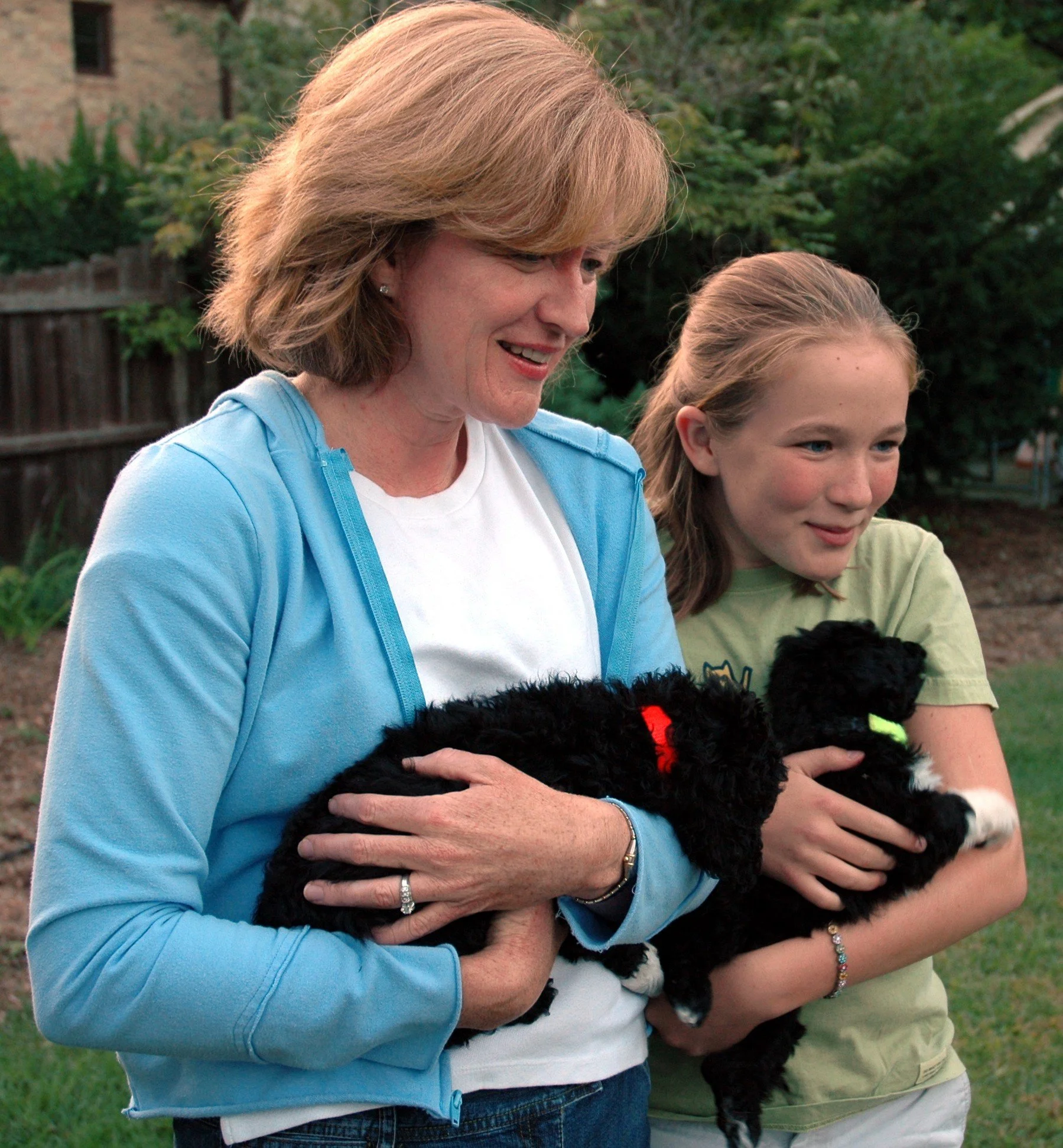 Katie and Karen at d puppy party.JPG