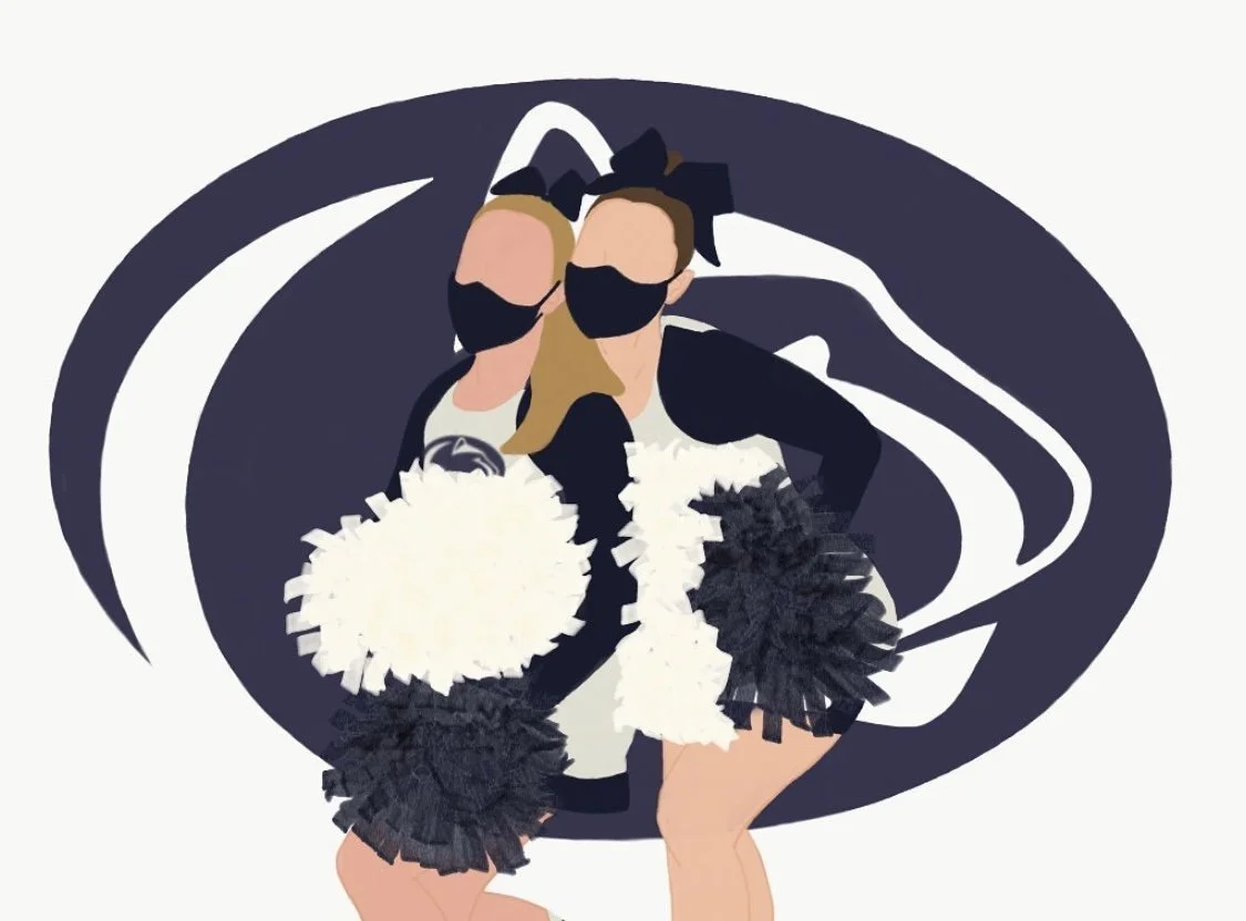 Graphic design based on Penn State athletes