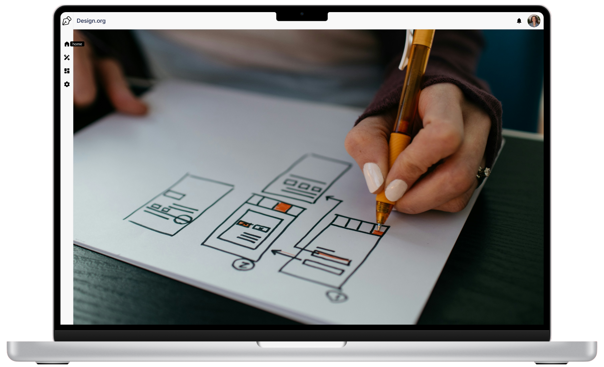 Hover over the navigation icon for a details pop-up