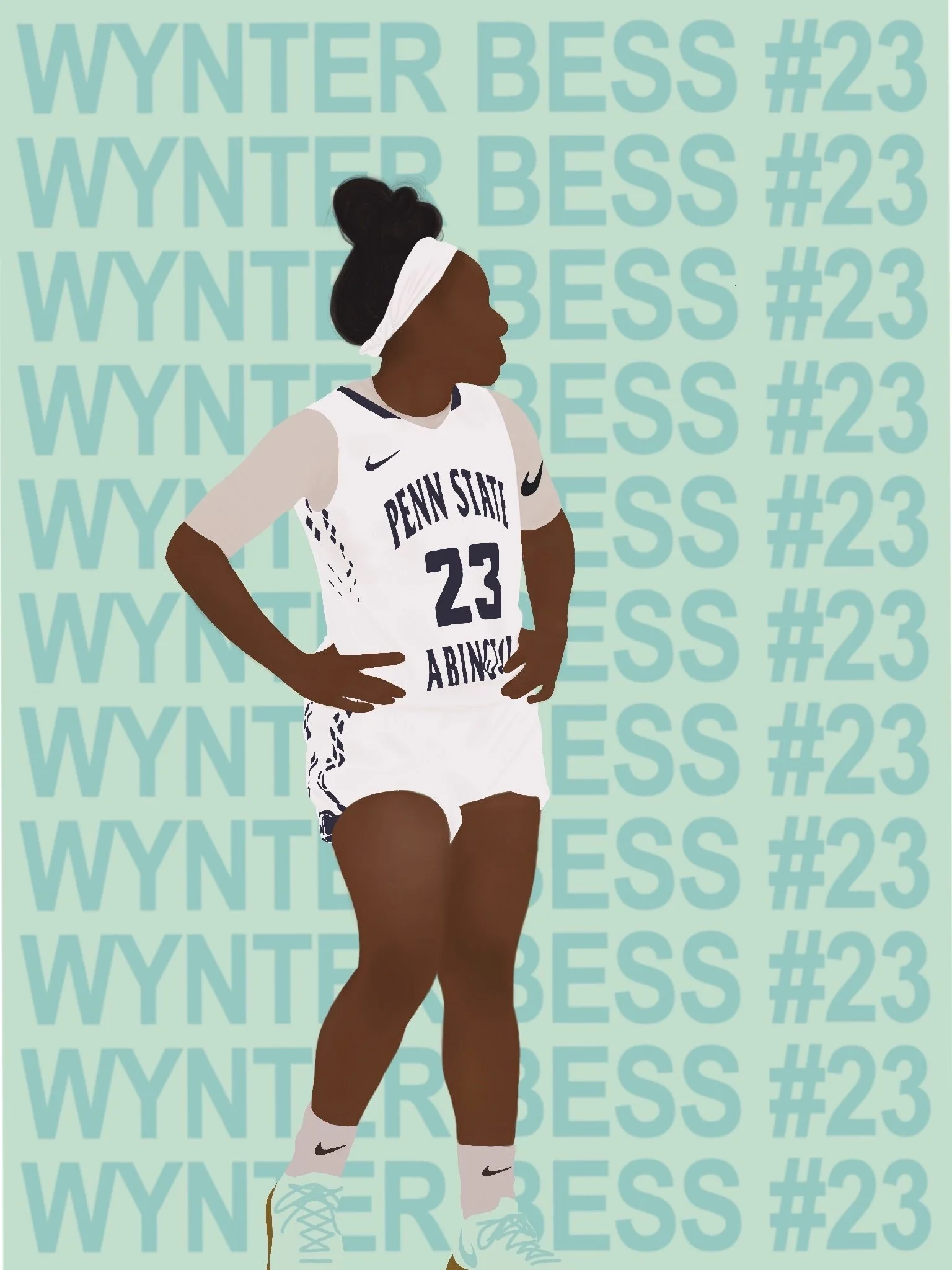 Graphic design based on Penn State athlete