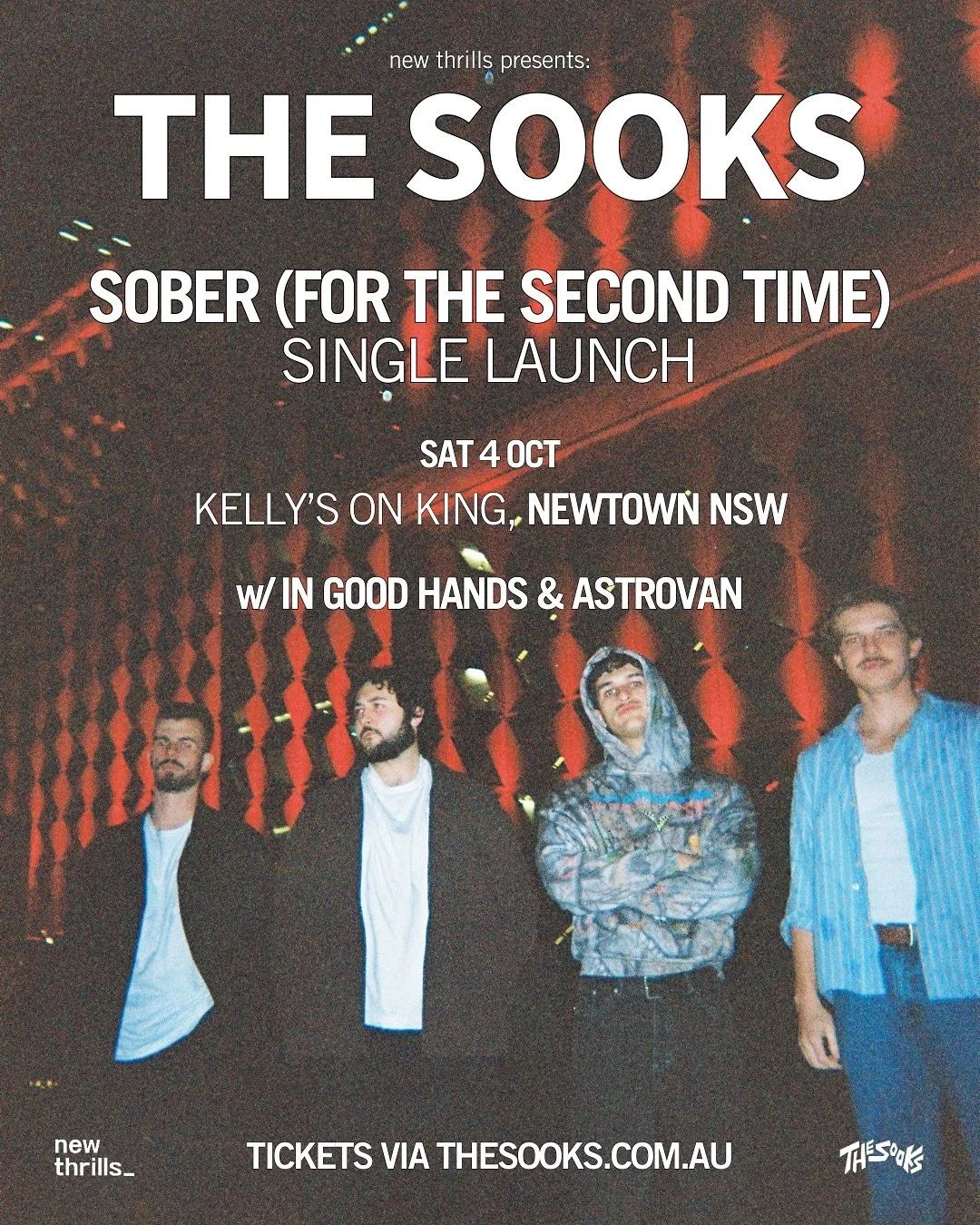 tix are out and supports are locked in 😎 super keen to welcome @ingoodhandsband and @astrovan_band to the lineup for our single launch next saturday! 

tix are on sale through the link in our bio!! we&rsquo;re also giving away some merch to a random
