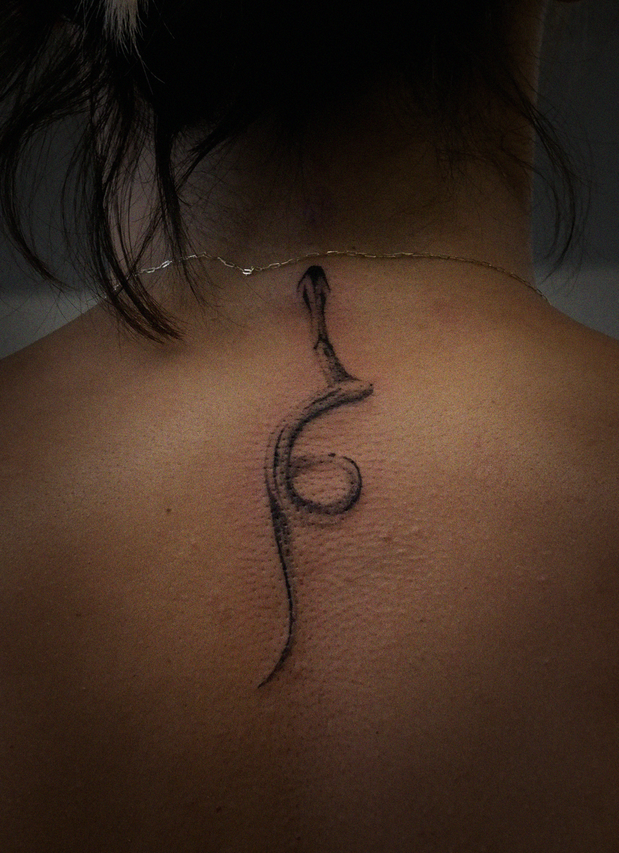 Cymatic tattoo design created from sound frequency pattern, San Francisco