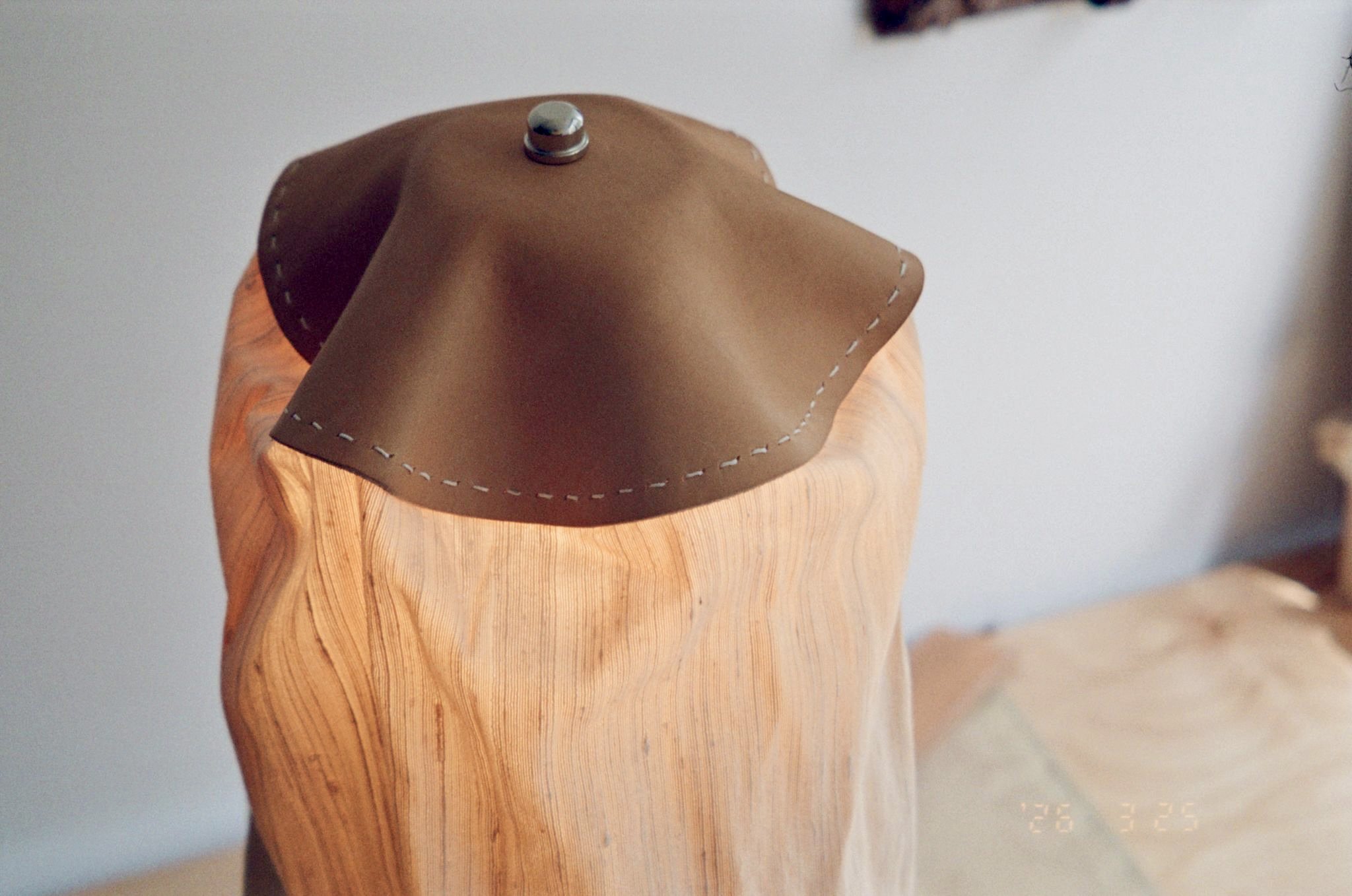 Leather Lamp Shade Linen Silk