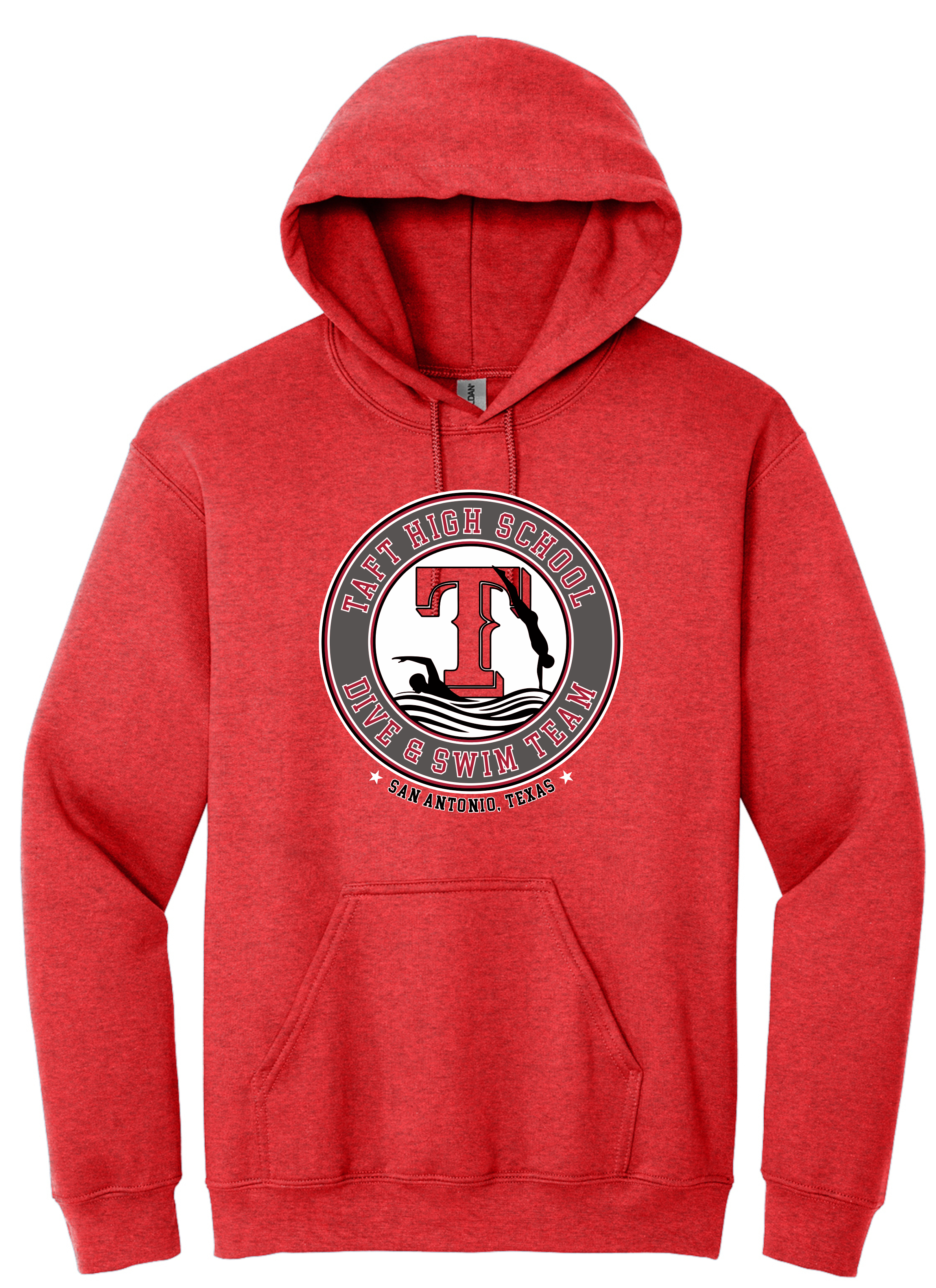Raider Heather Red Swim and Dive Sweatshirt