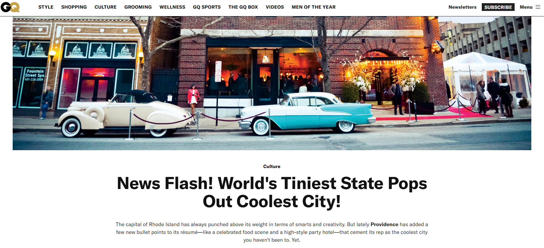 GQ: News Flash! World's Tiniest State Pops Out Coolest City