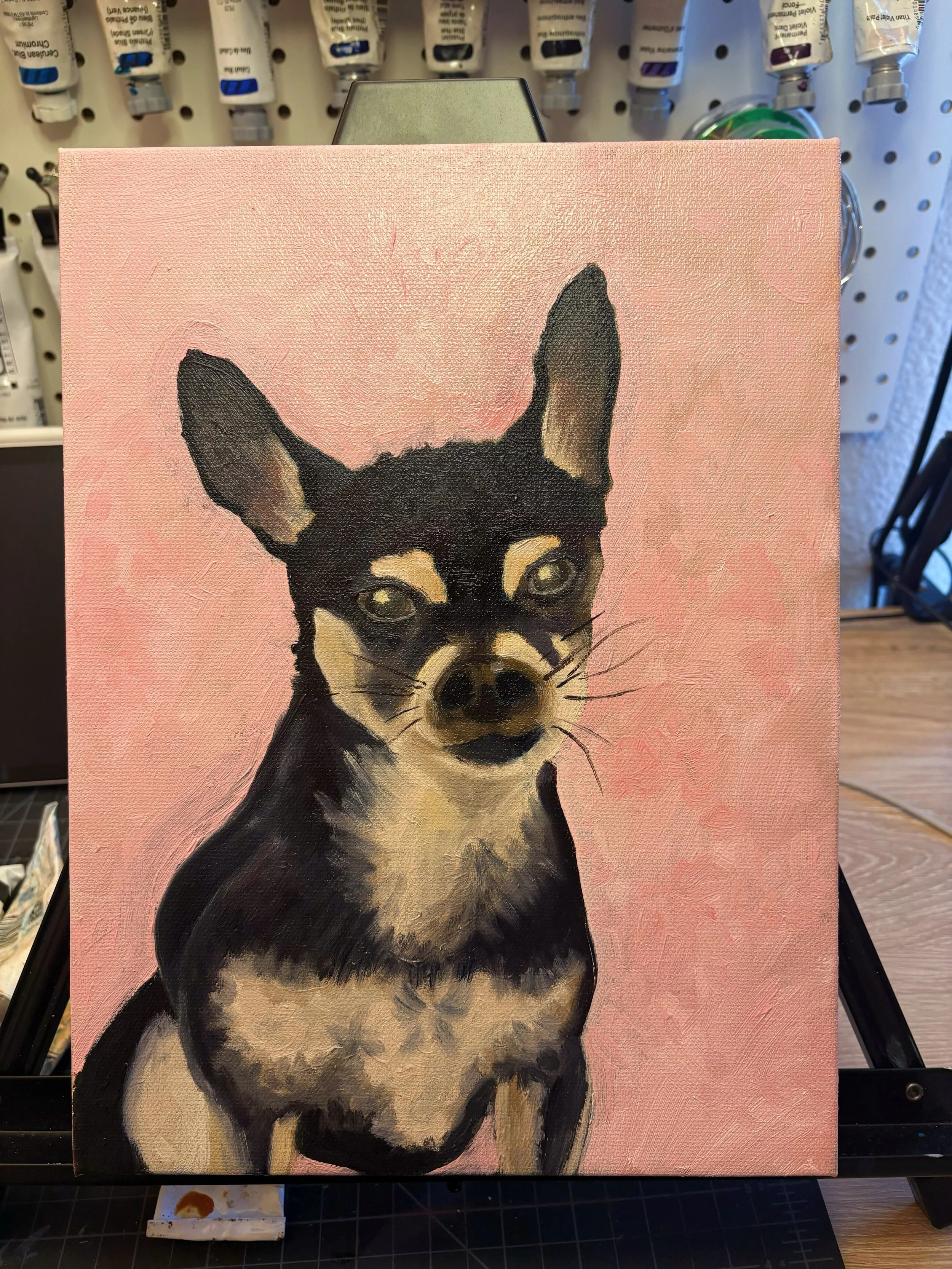 🗣️the first portrait of the painting project is COMPLETE🗣️

i had the honor of bringing @aa13aah &lsquo;s doggy, London, to life. this was my first animal portrait ever and it&rsquo;s safe to say i&rsquo;d definitely do more!🩷🐶🐱

about the paint