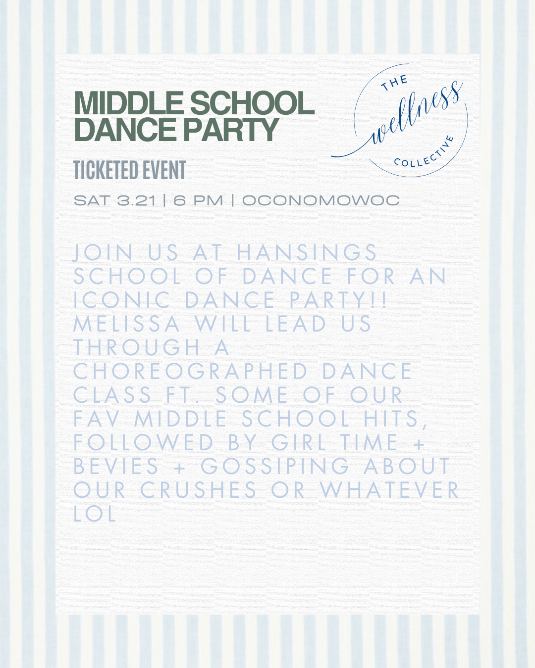 Middle School Throwback Dance Party