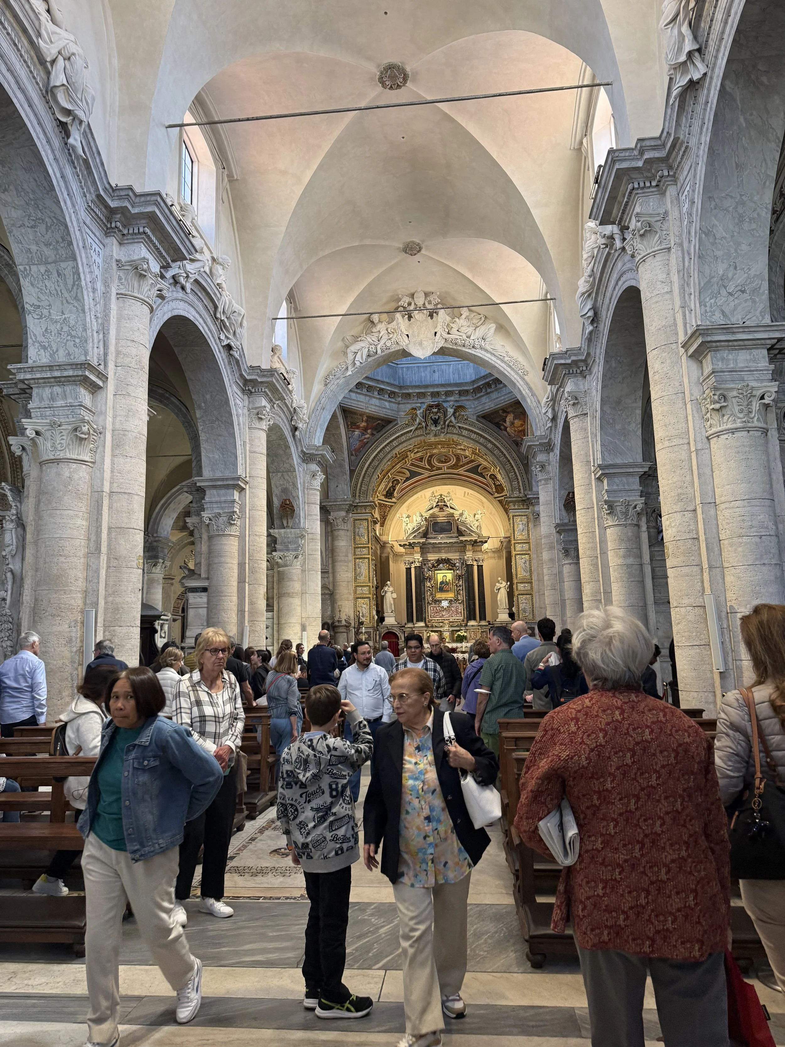 Sunday mass at Basilica di Santa Maria del Popolo - Rome