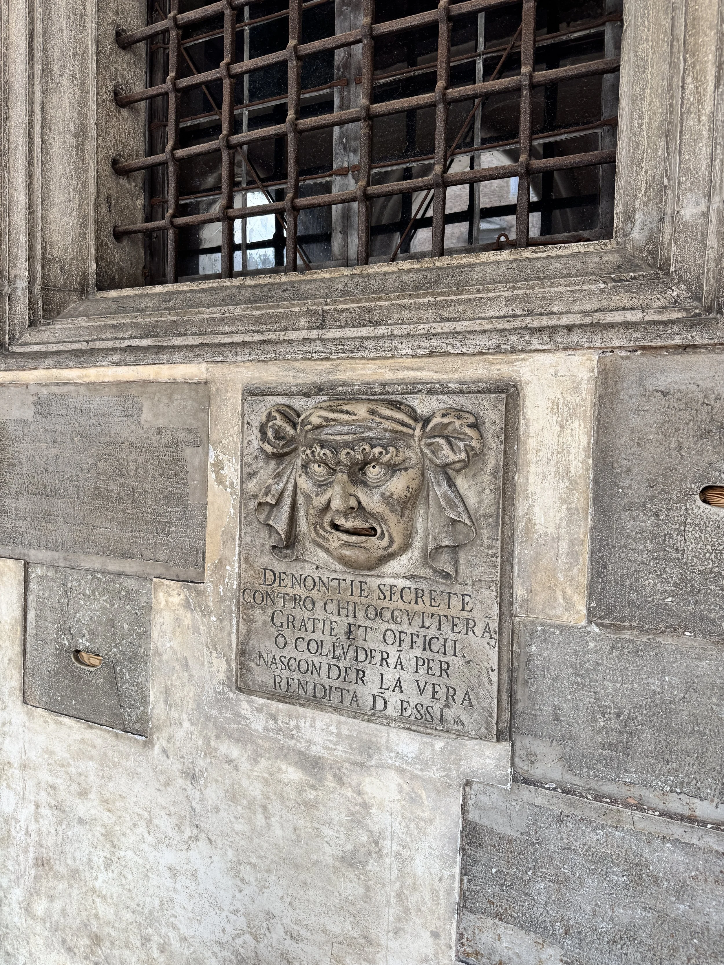 Bocca di Leone complaint box at the Doge's Palace - Venice, Italy