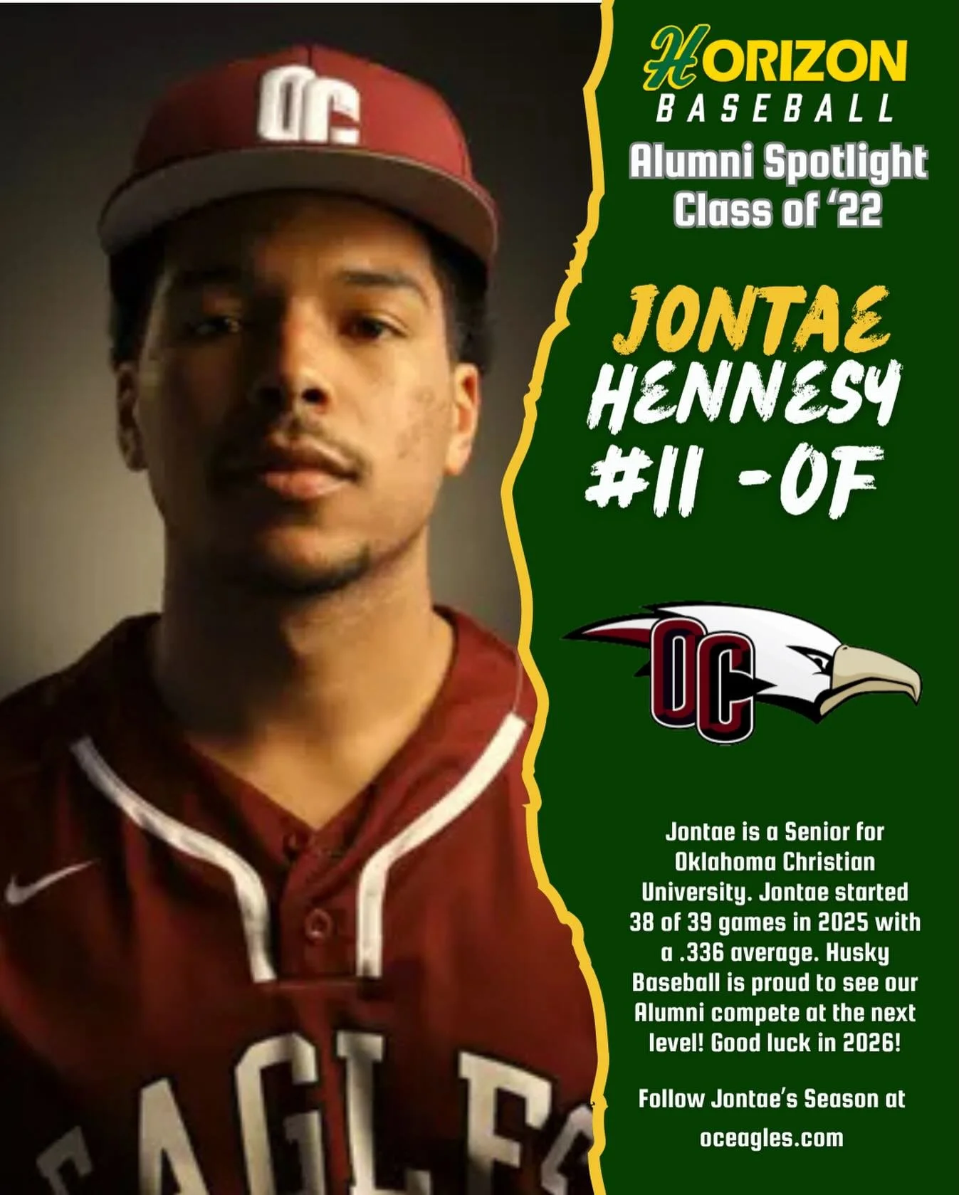 Happy Thursday Husky Nation! Our spotlight of @husky_baseball_ Alums on their College Baseball Journey continues today as we highlight former Husky standout @jontae.hennesy ! Jontae enters his senior year at @oc_baseball ! He started 38 of 39 games i