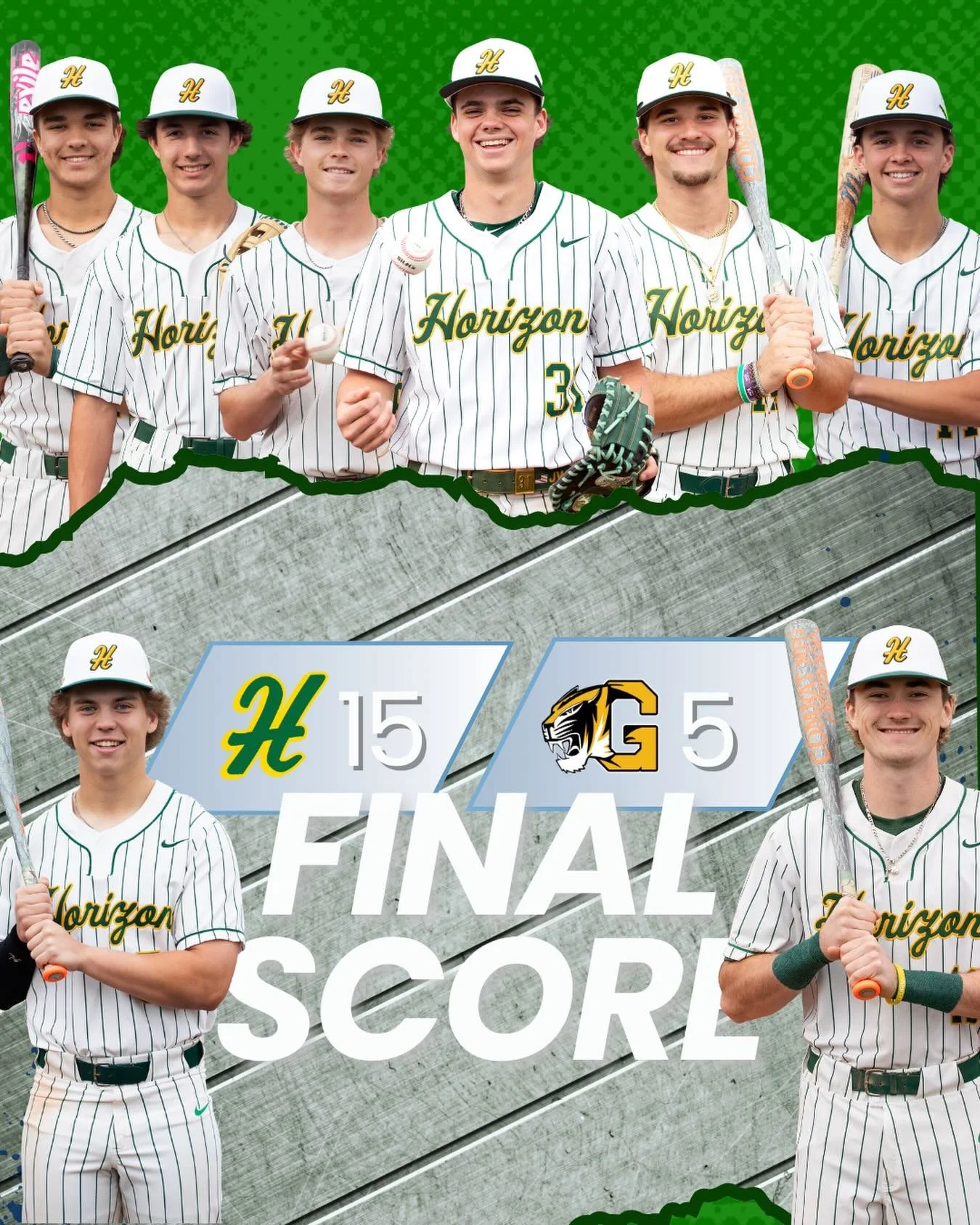 Horizon bats broke out in a big way on Saturday as they took down Gilbert HS 15-5 in 5 innings. @b_webbbaa led the charge going 2-3 with 3 rbis&hellip; @jakegiraud_ came to play going 2-3 with 2 rbis himself! @13jweb , @pey_fel23 , @carson.maes , @ca