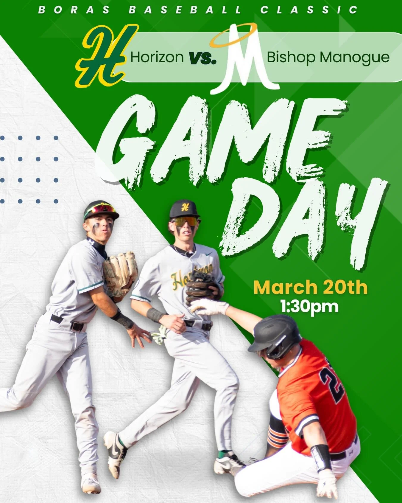 Game 3 of The @theborasclassicofaz is today at Corona Del Sol in a 1:30pm tilt vs the Bishop Manogue Miners from Nevada&hellip; finish strong Horizon!