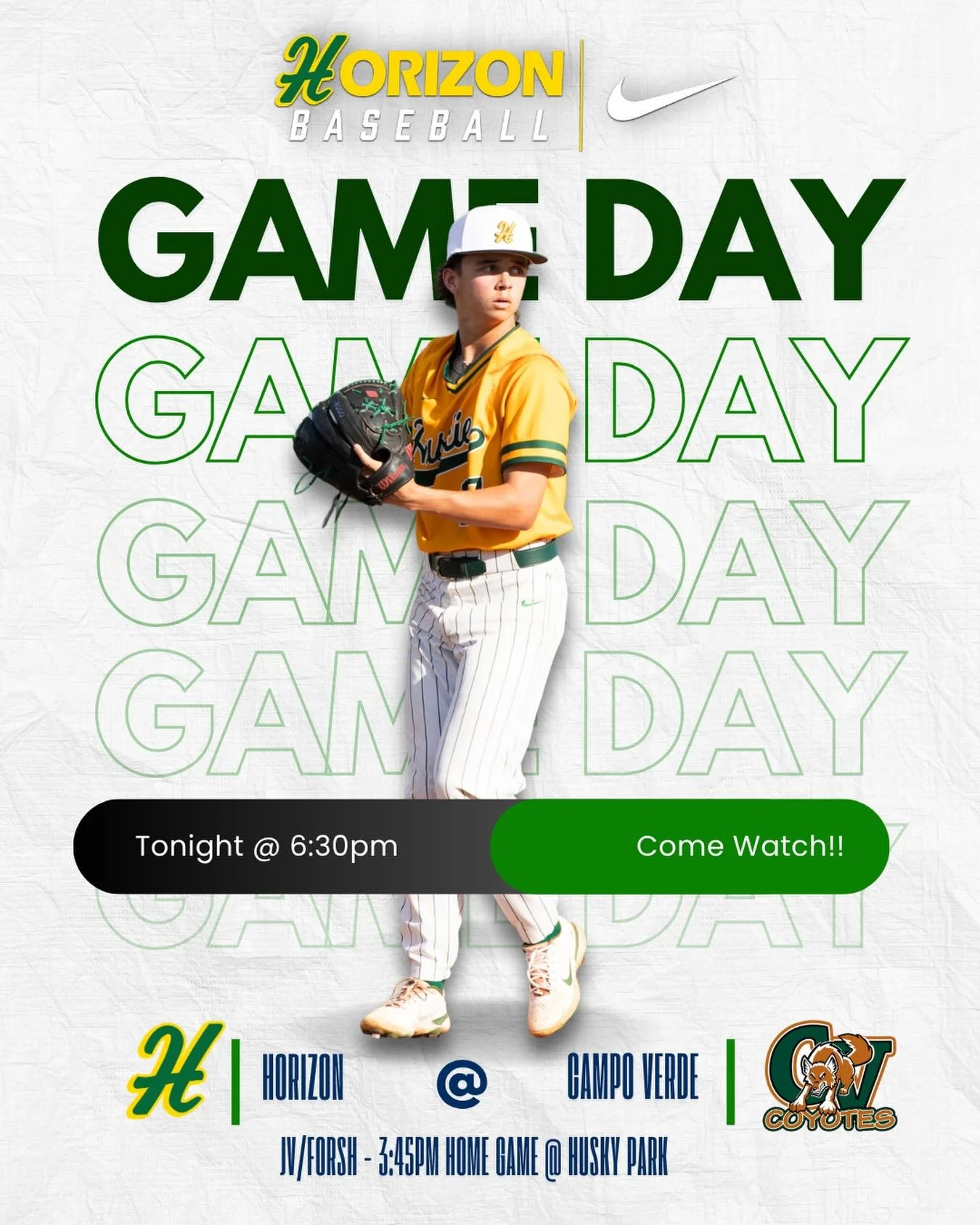 Gamday! Varsity heads to Campo Verde under the lights at 6:30pm and JV/Frosh will be at Home starting at 3:45pm! Good luck to all levels! Bring home the W!