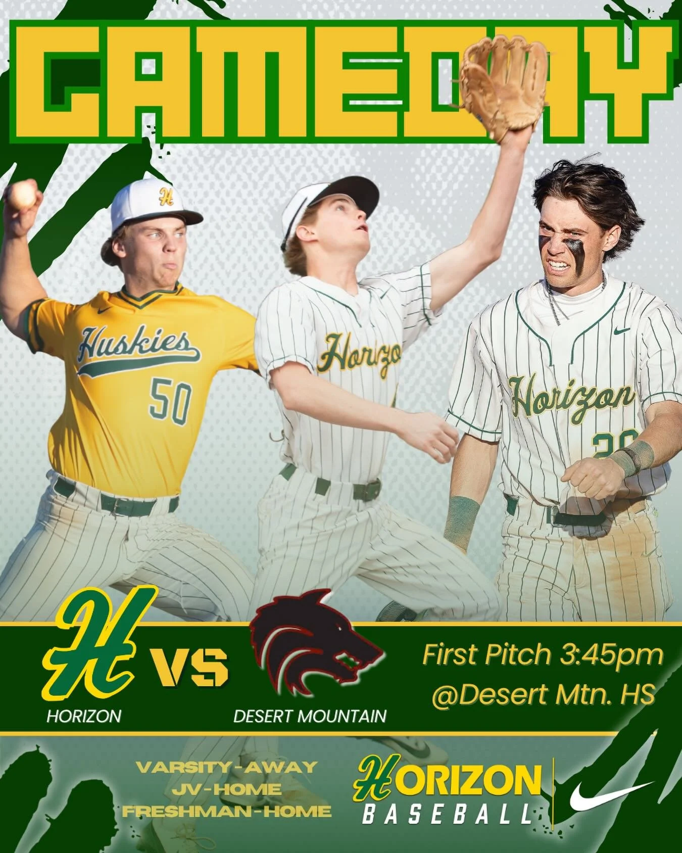 Good morning Husky Nation! Its Gameday!!! Boys are coming off a huge 10-inning win vs Chaparral&hellip; lets see if we can keep the momentum going as we head into the last week of the regular season. Varsity is on the road, JV and Freshman will be at