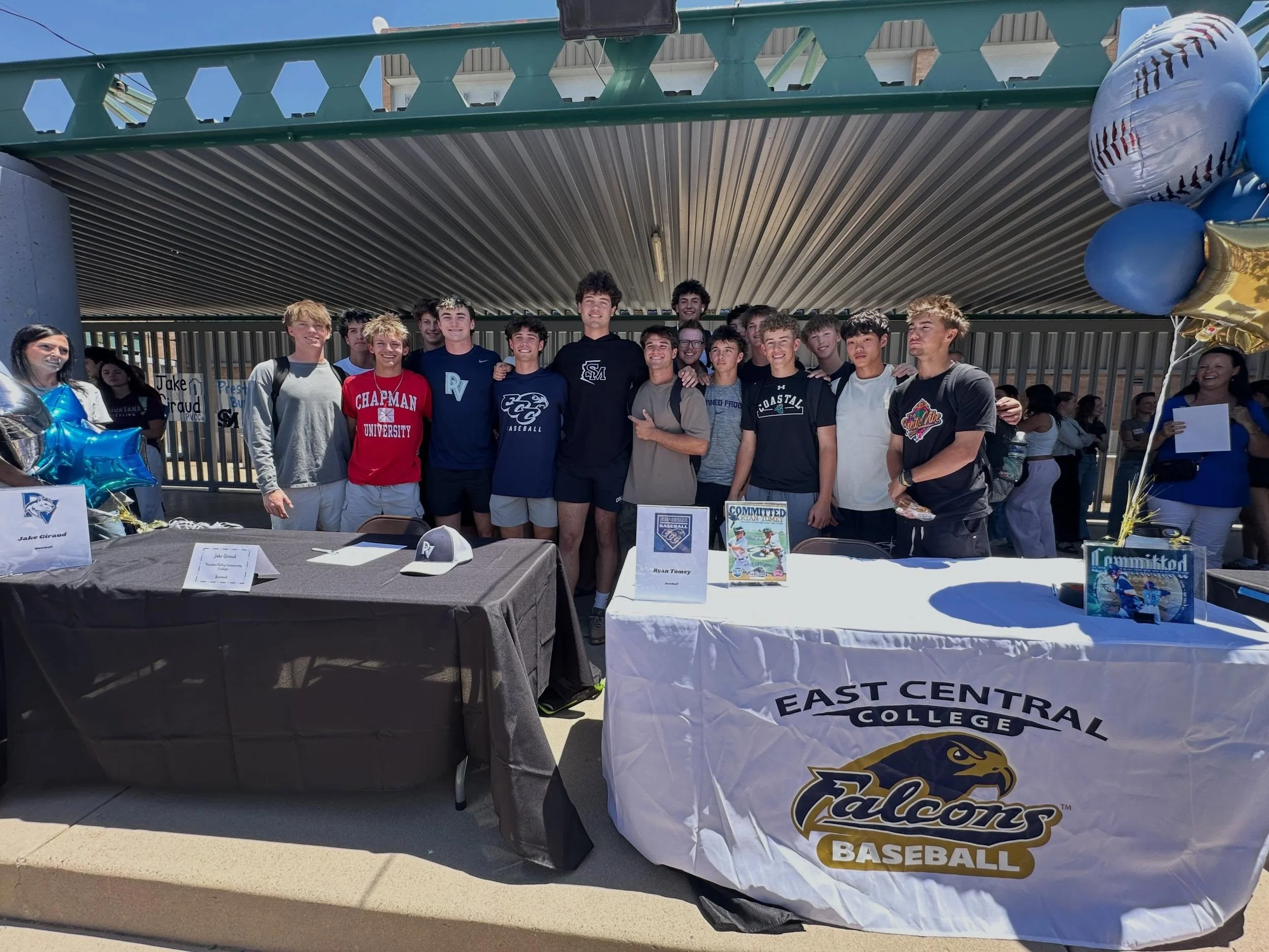 Big Day for Husky Baseball! Congrats to @jakegiraud_ @ryan_tomey28 @johnnyissitt and @preston_burke48 for their ceremonial College signing day in front of the Student body at Horizon High School! Congrats on having an opportunity to play at the next 
