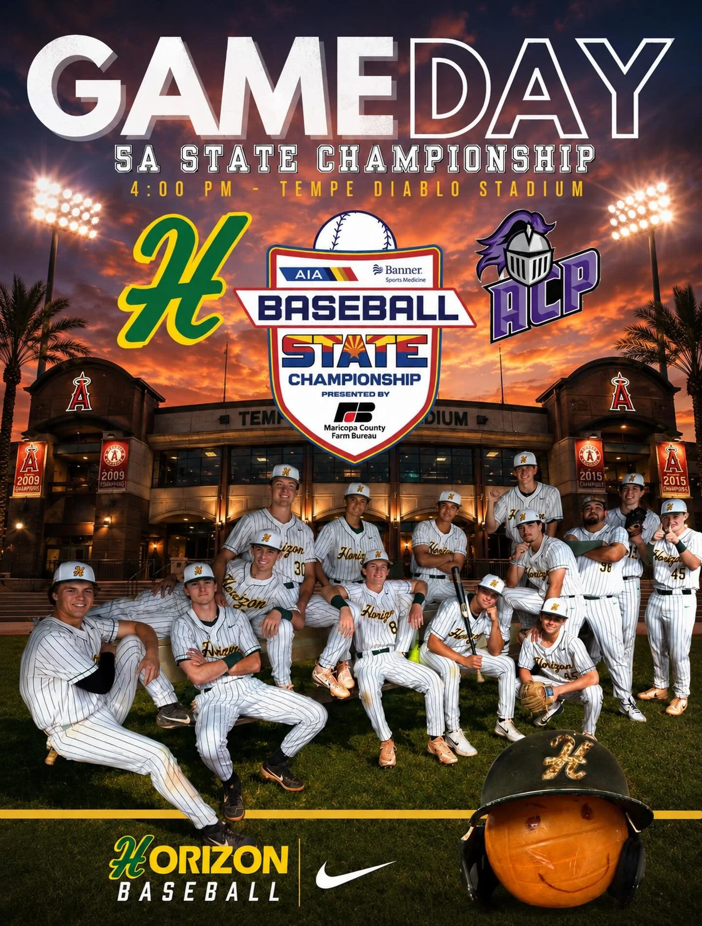 Championship Green Out Tuesday, Horizon versus ACP at 4 PM Tempe Diablo Stadium. Nothing left to say let&rsquo;s get it done Husky nation. 🔥💪👍🙌