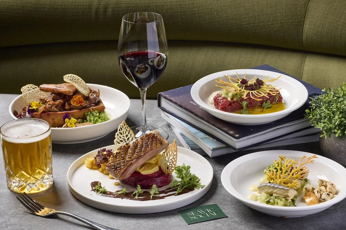 Selection of Polish fine dining dishes