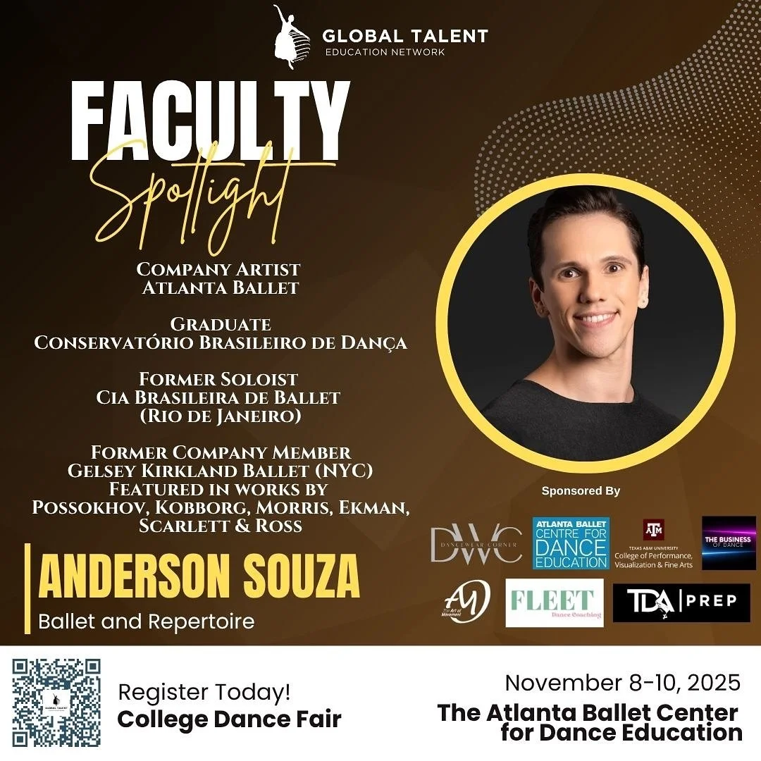 A big welcome to Anderson Souza from Atlanta Ballet to the GTEN College &amp; Career Dance Fair! ✨

Born in Brazil and now in his tenth season with @atlantaballet , Anderson&rsquo;s journey spans the global stage &mdash; from performing principal rol