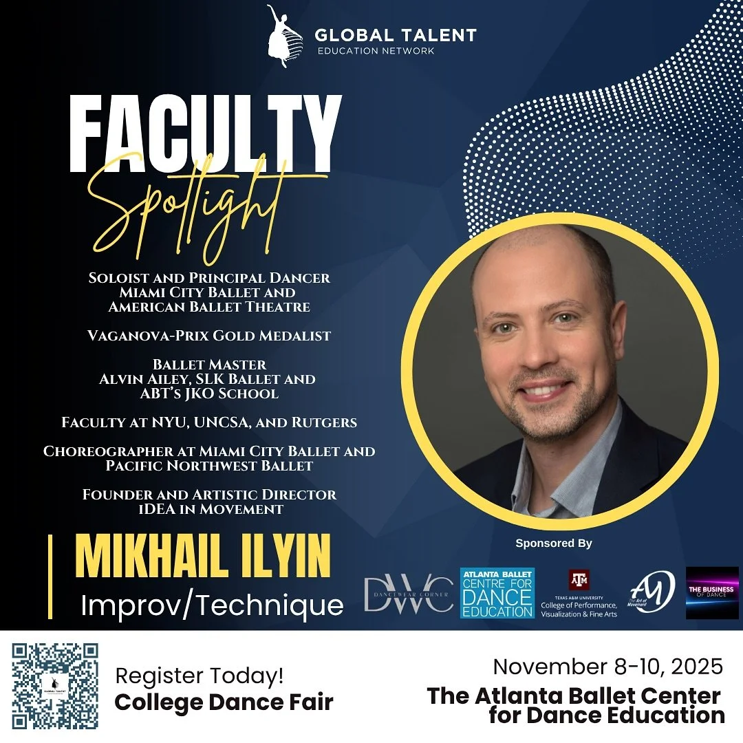 We&rsquo;re thrilled to welcome back Ballet Master, and former principal dancer with American Ballet Theatre and Miami City Ballet, Mr. Mikhail Ilyin to our Faculty lineup this Fall. 

After inspiring dancers at last year&rsquo;s event, Mr. Ilyin ret