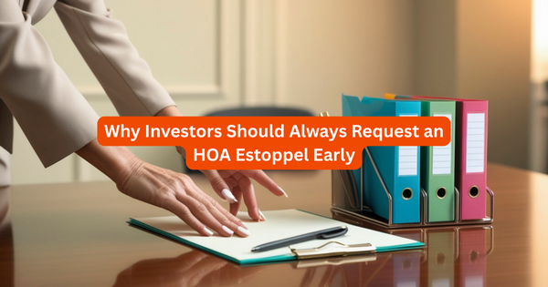 Why Investors Should Always Request an HOA Estoppel Early