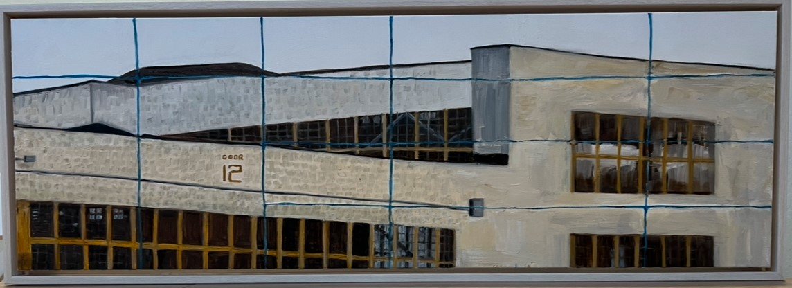 DOOR 12 : Oil on Canvas - 12" x 36" with in floating frame