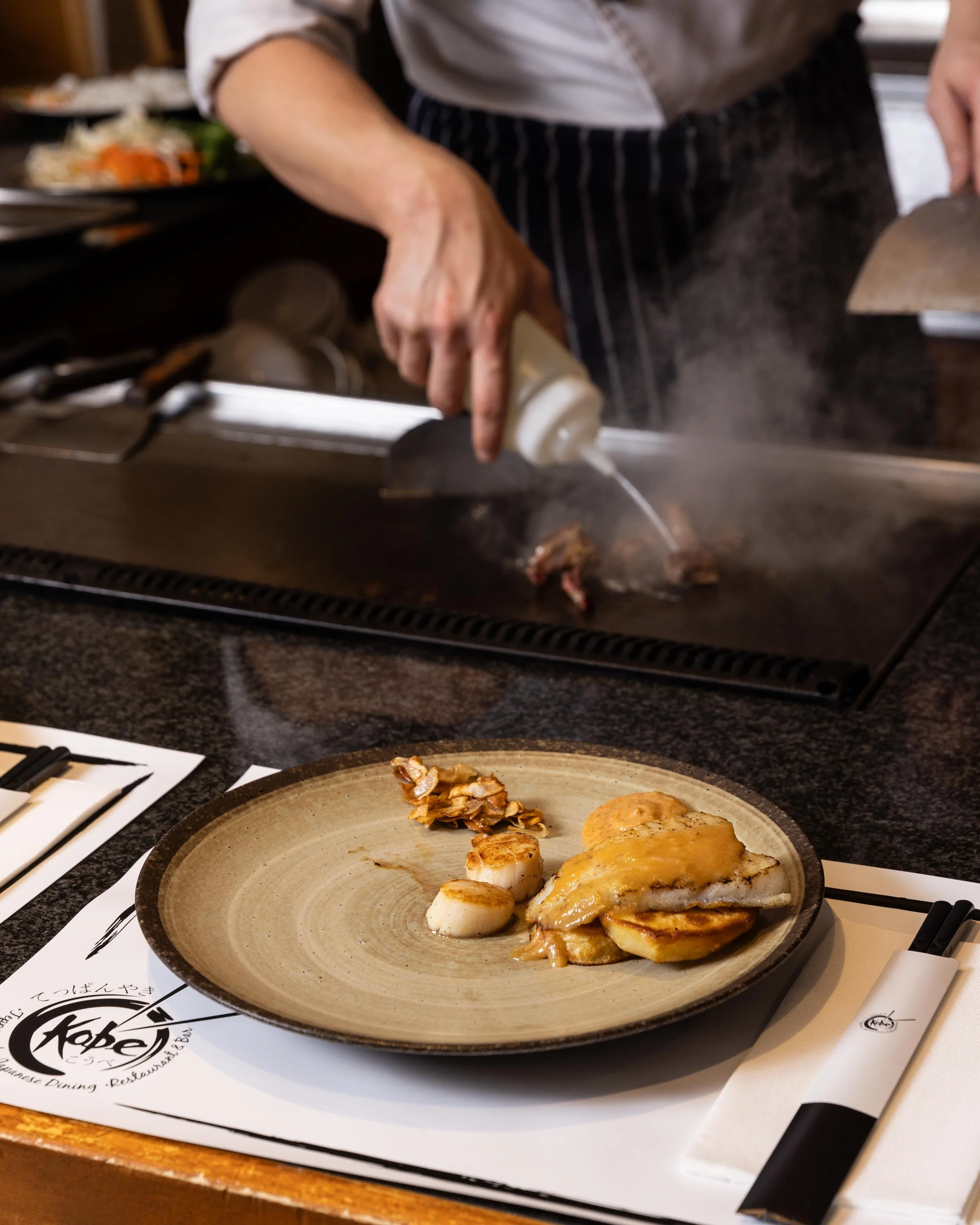 Family friendly restaurant Doncaster East - Teppanyaki food on plate 