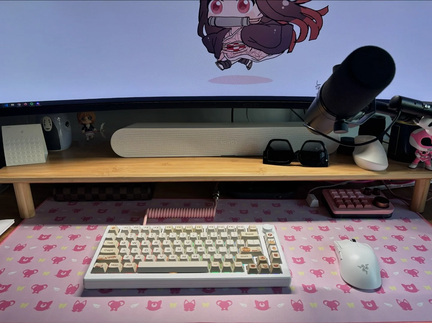 One day I will post my face again, but today is not that day. 😂

While I have down time between full time work, I have been focusing on improving my space with my office being first. 

Akko&rsquo;s MOD 007 with yellow cream magnetic switches and my 