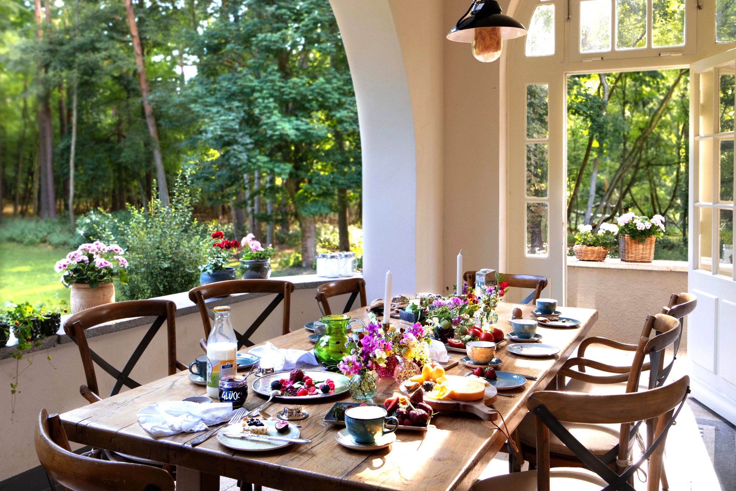 Frühstück in der Loggia