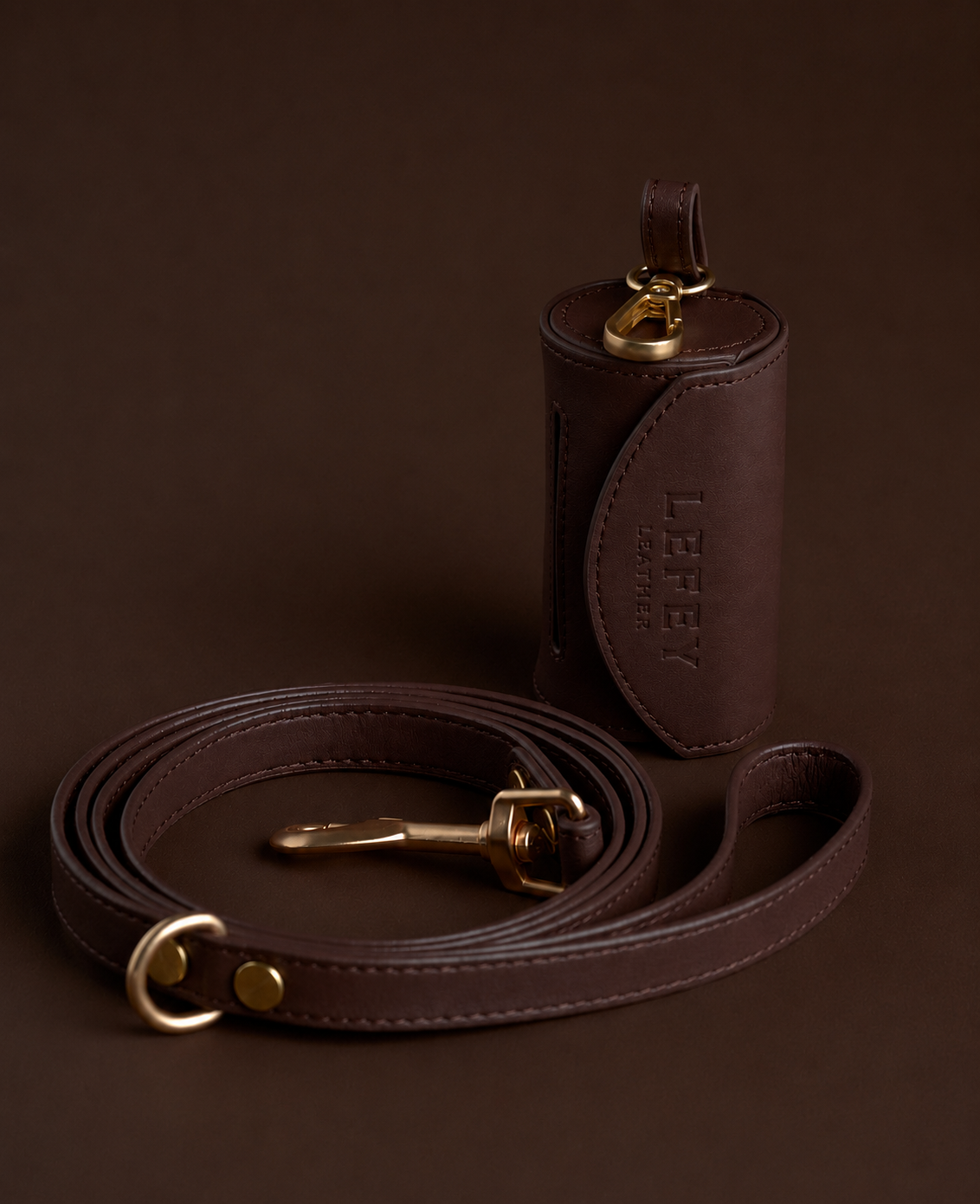 Luxury Leash and Poop Bags Dispenser Kit