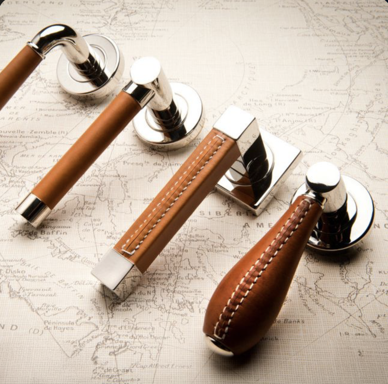 Door Handles Leather sleeves