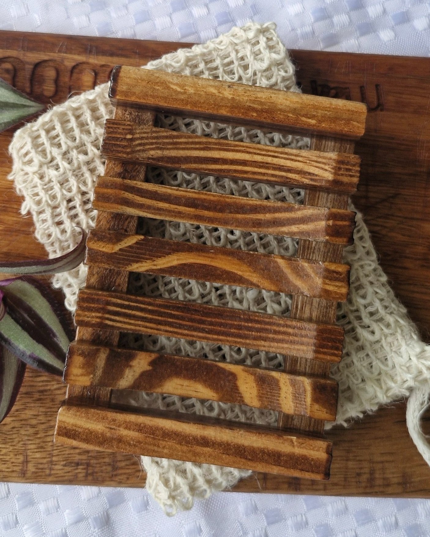 Soap Tray Dark Wood