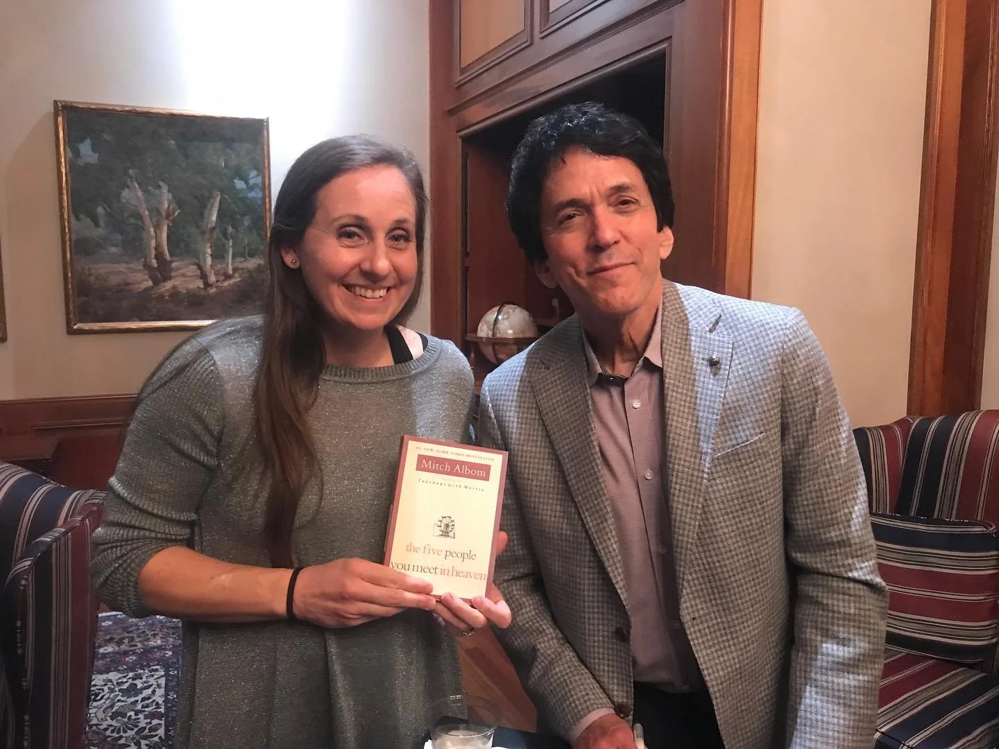 What an honor it was to meet the inspirational @mitchalbom whose work certainly influenced my own after I was gifted his book by my roommate upon graduation from college in 2006&ndash;just months before I&rsquo;d embark on the the journey of writing 