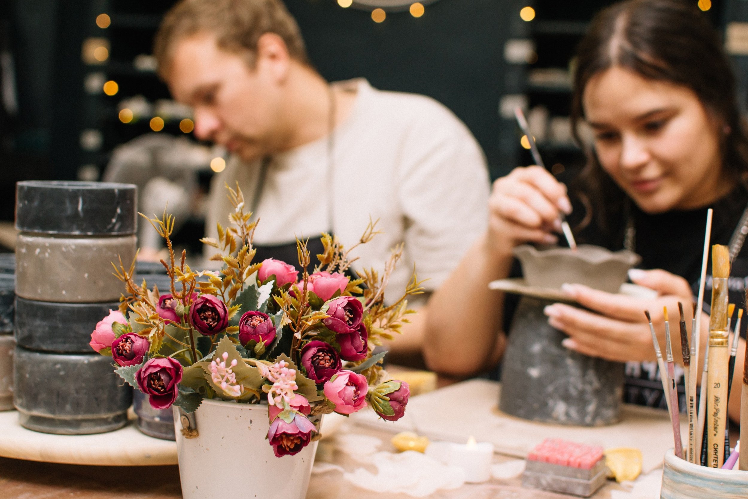 Pottery studio Munger Place modern pottery workshop space 