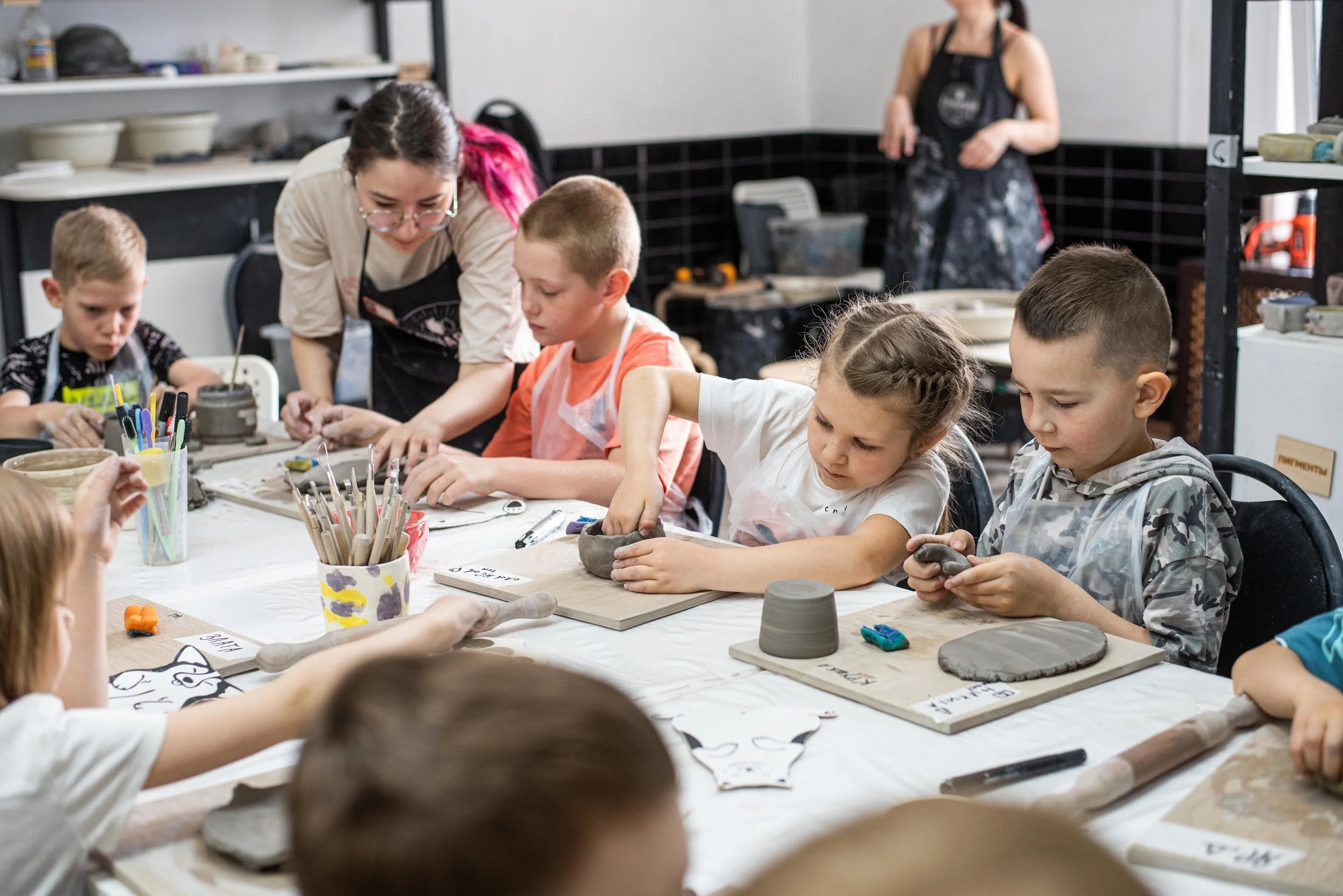 Pottery classes Bryan Place beginners learning clay techniques
   