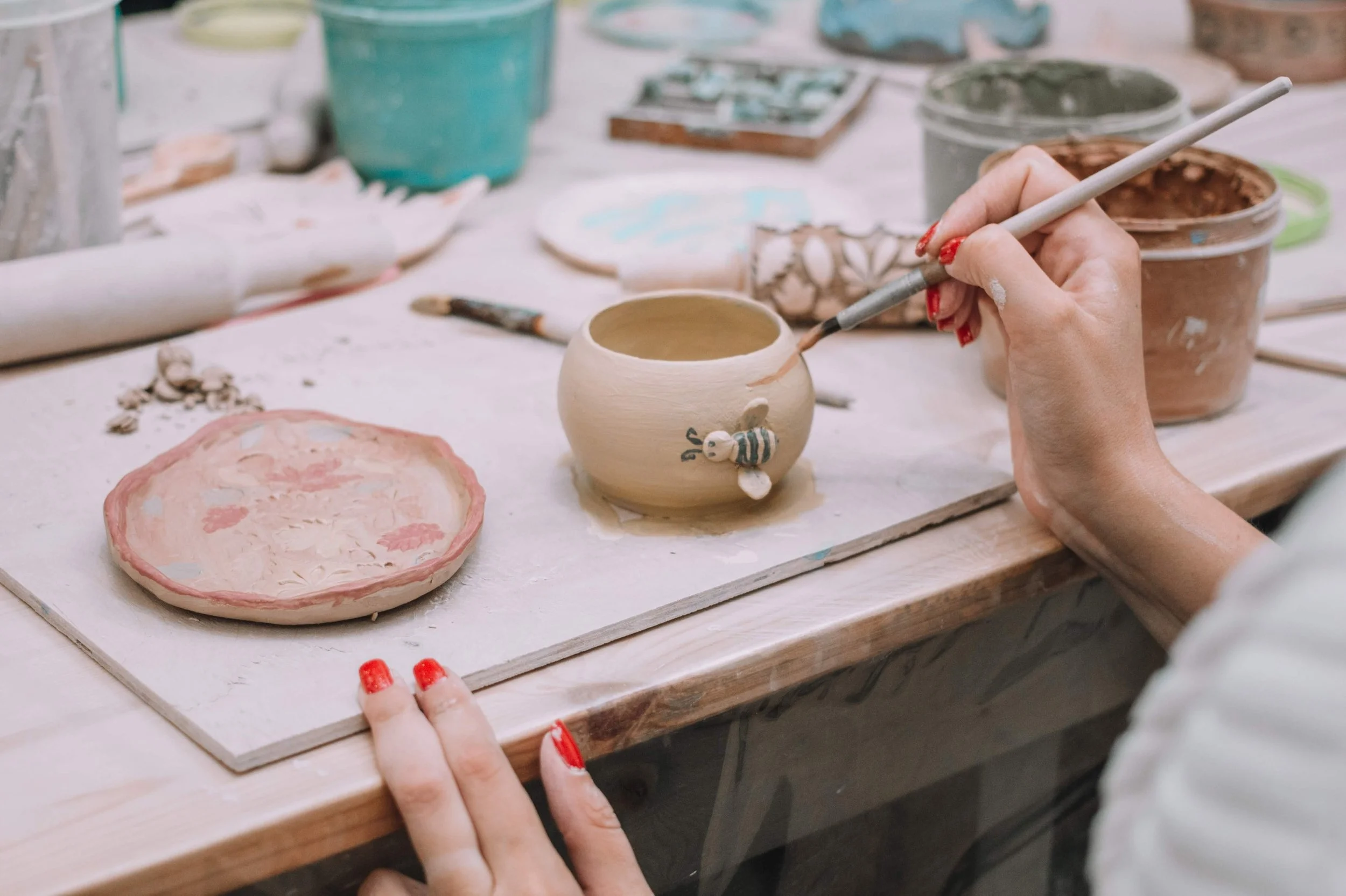 Pottery Bryan Place handmade ceramic cups and bowls  
