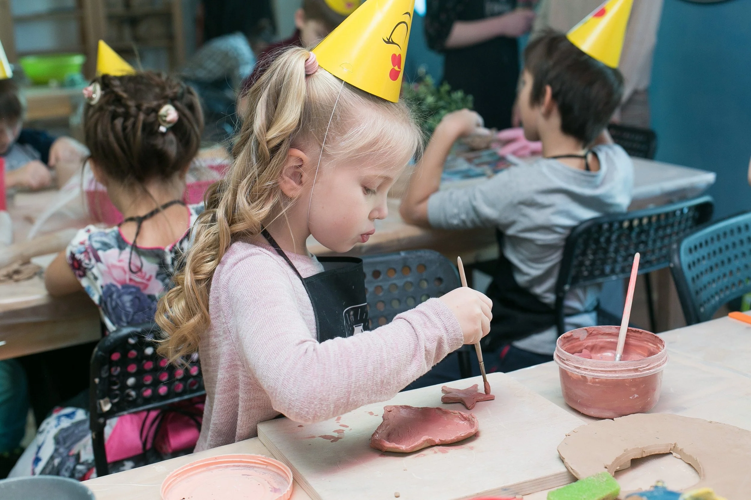 Pottery Junius Heights unique handmade pottery pieces on display  