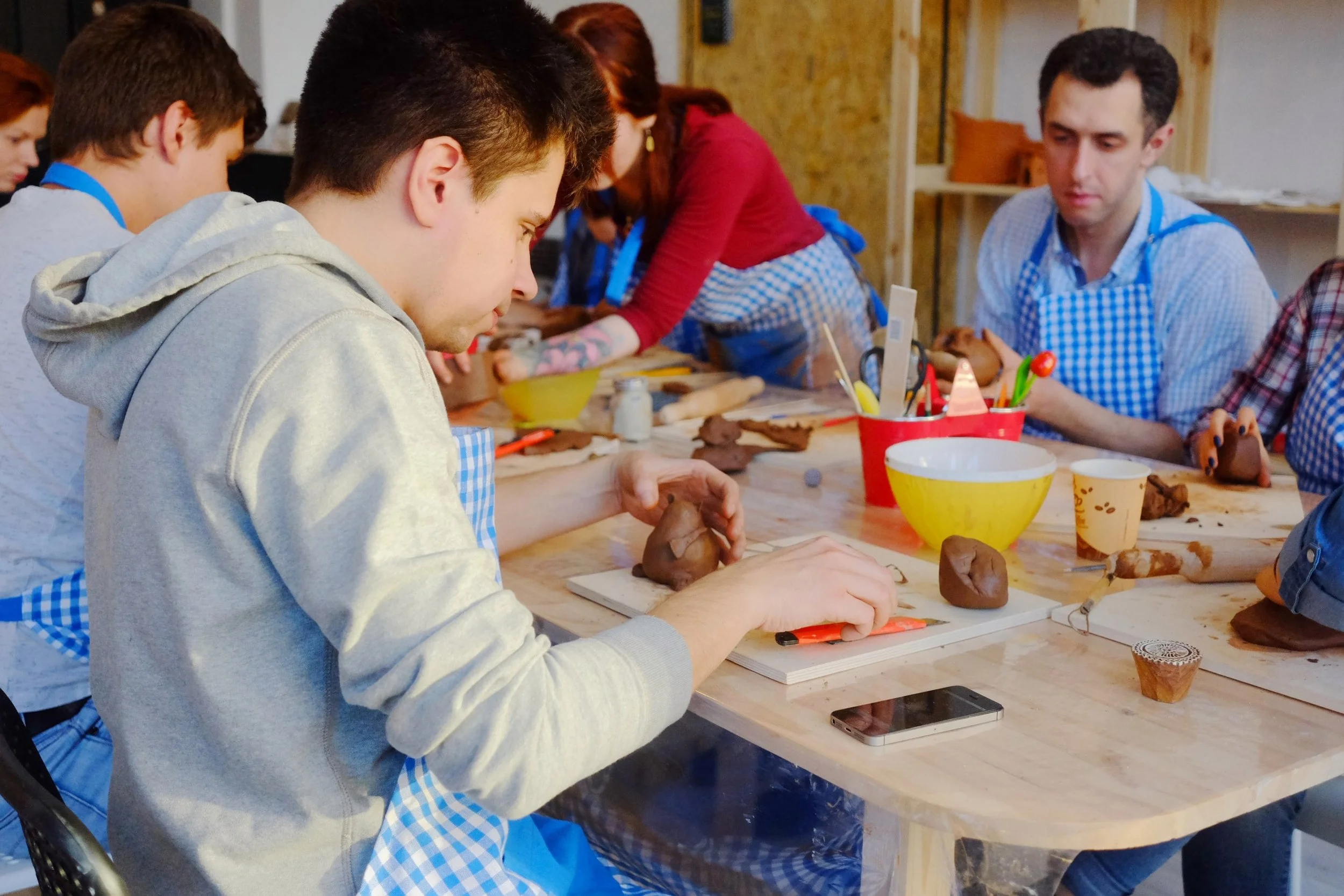 Pottery classes Peak’s Suburban Addition beginners learning basic techniques  